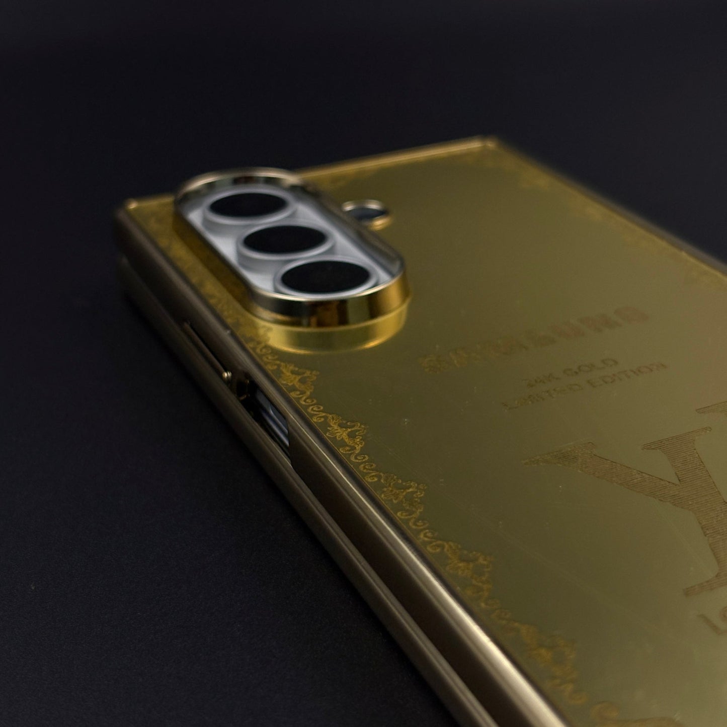 Handcrafted 24K Gold Plated Luxury Fashion Brand Case for Samsung Galaxy Z Fold 8 Ultra | Luxury Limited Edition Cover