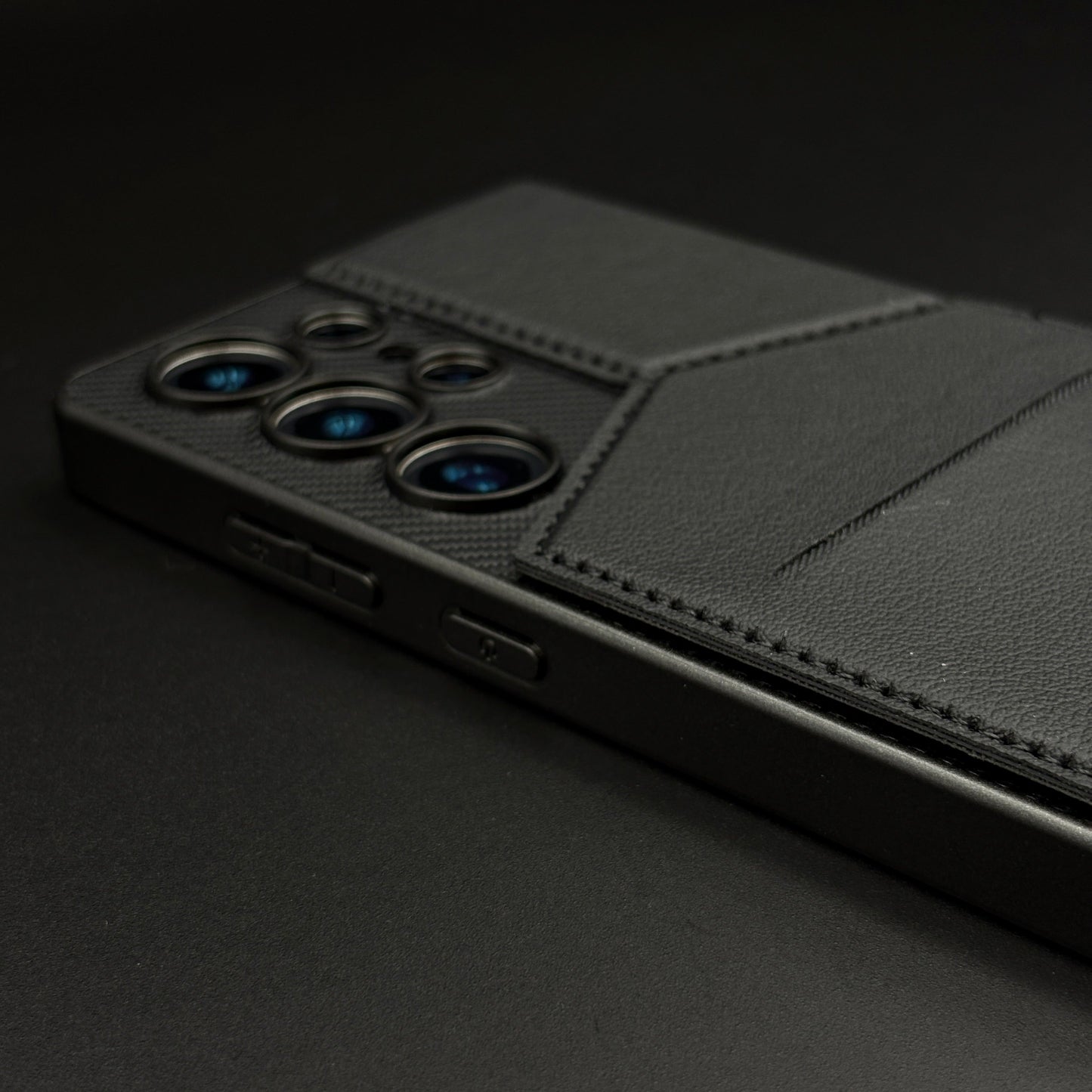 Leather Cardholder Kickstand Case for Samsung Galaxy S25 Ultra | Enhanced Camera Guard | Luxury Edition