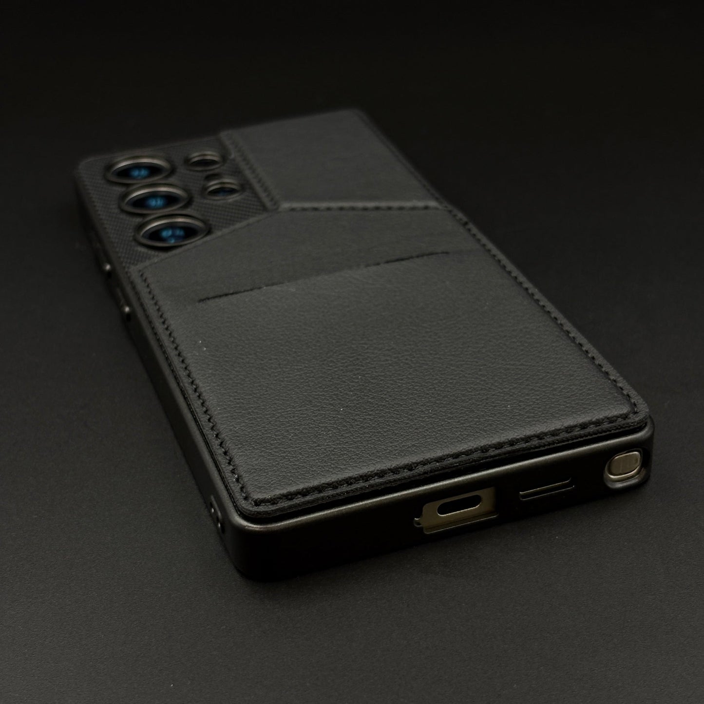 Leather Cardholder Kickstand Case for Samsung Galaxy S25 Ultra | Enhanced Camera Guard | Luxury Edition