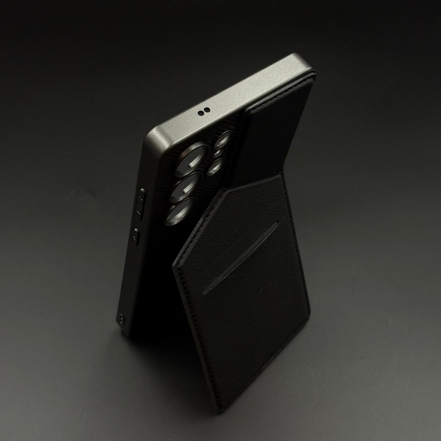 Leather Cardholder Kickstand Case for Samsung Galaxy S25 Ultra | Enhanced Camera Guard | Luxury Edition