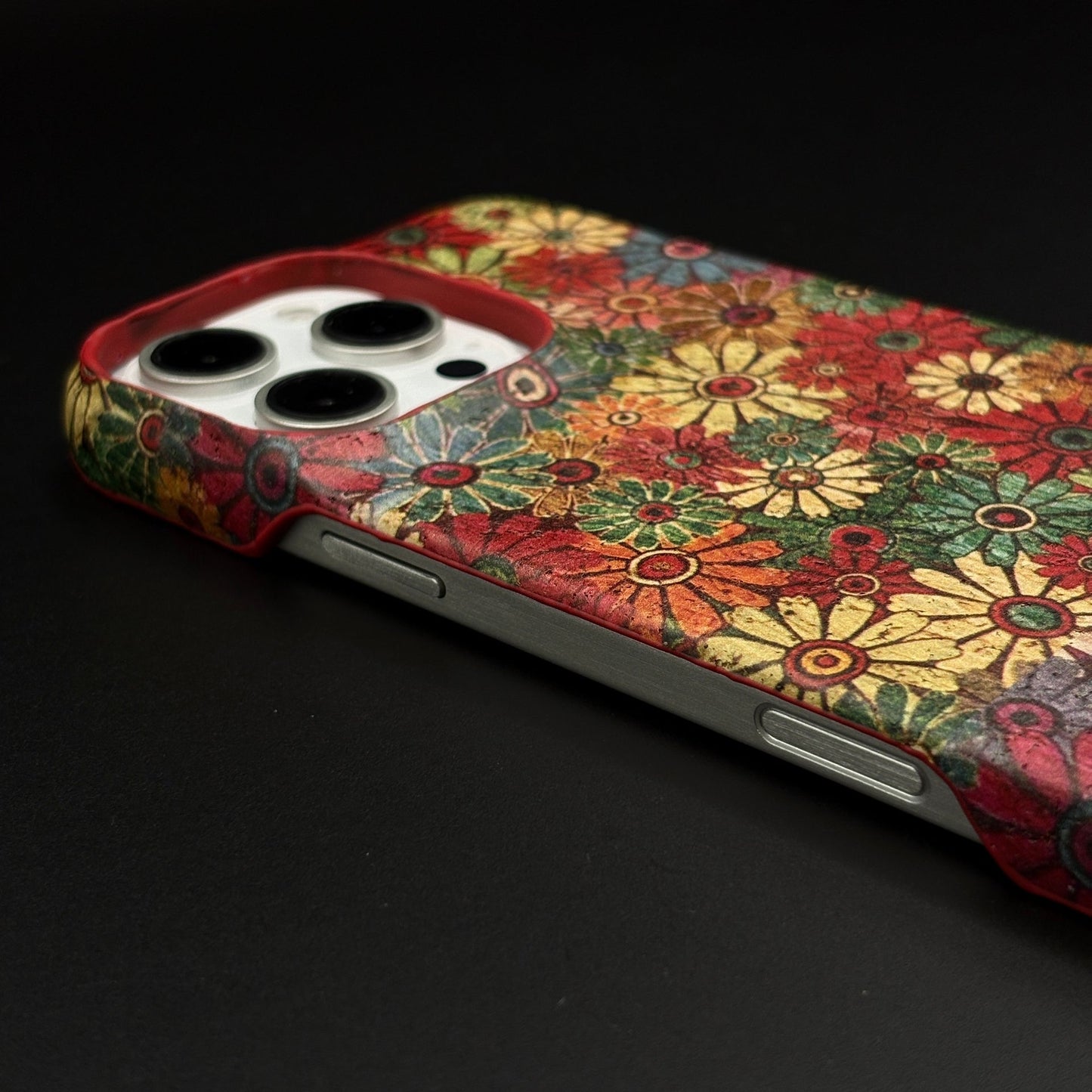 GG Vintage Floral Leather Case for iPhone Series | Luxury Designer Cover