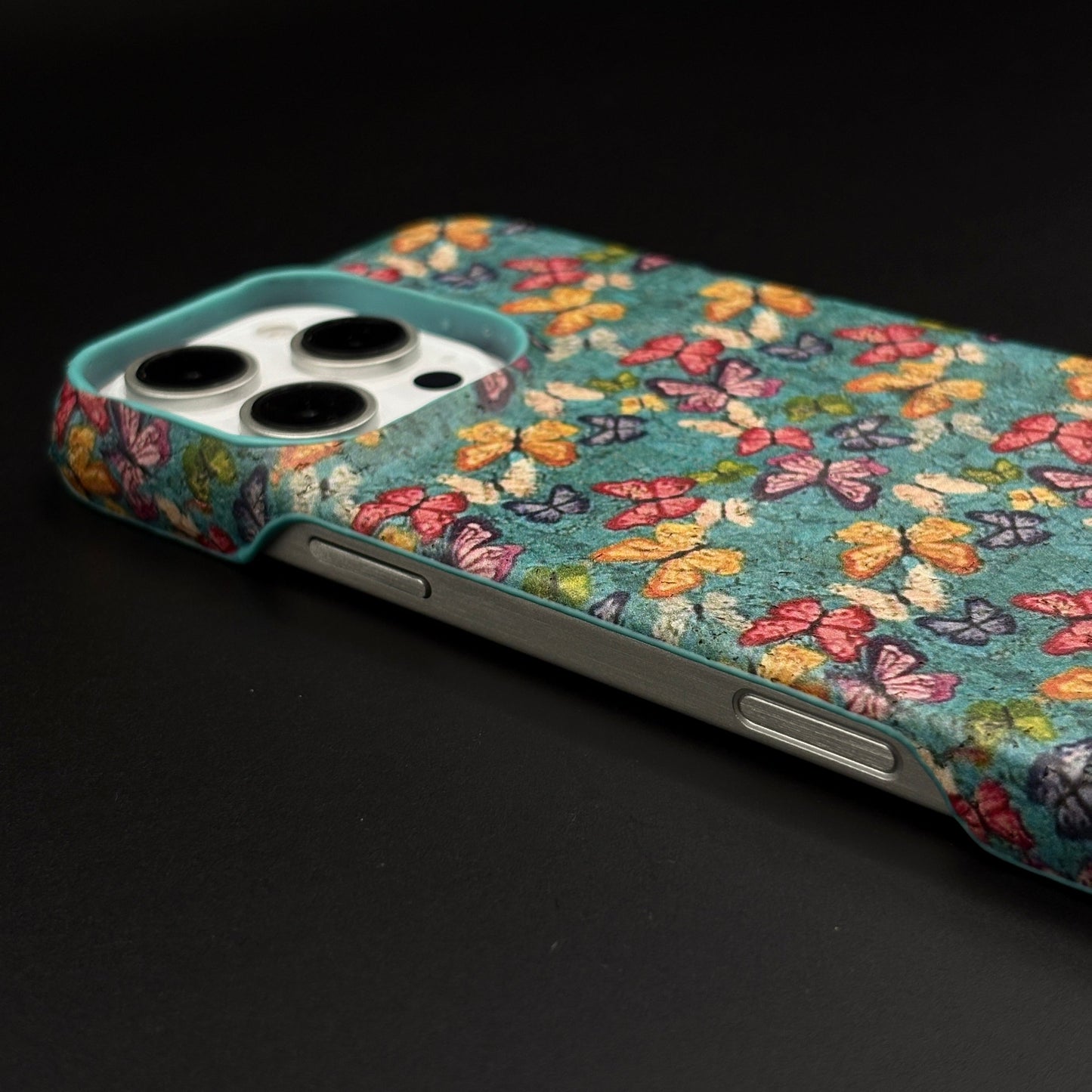 GG Butterfly Pattern Leather Case for iPhone Series | Luxury Designer Shockproof Cover