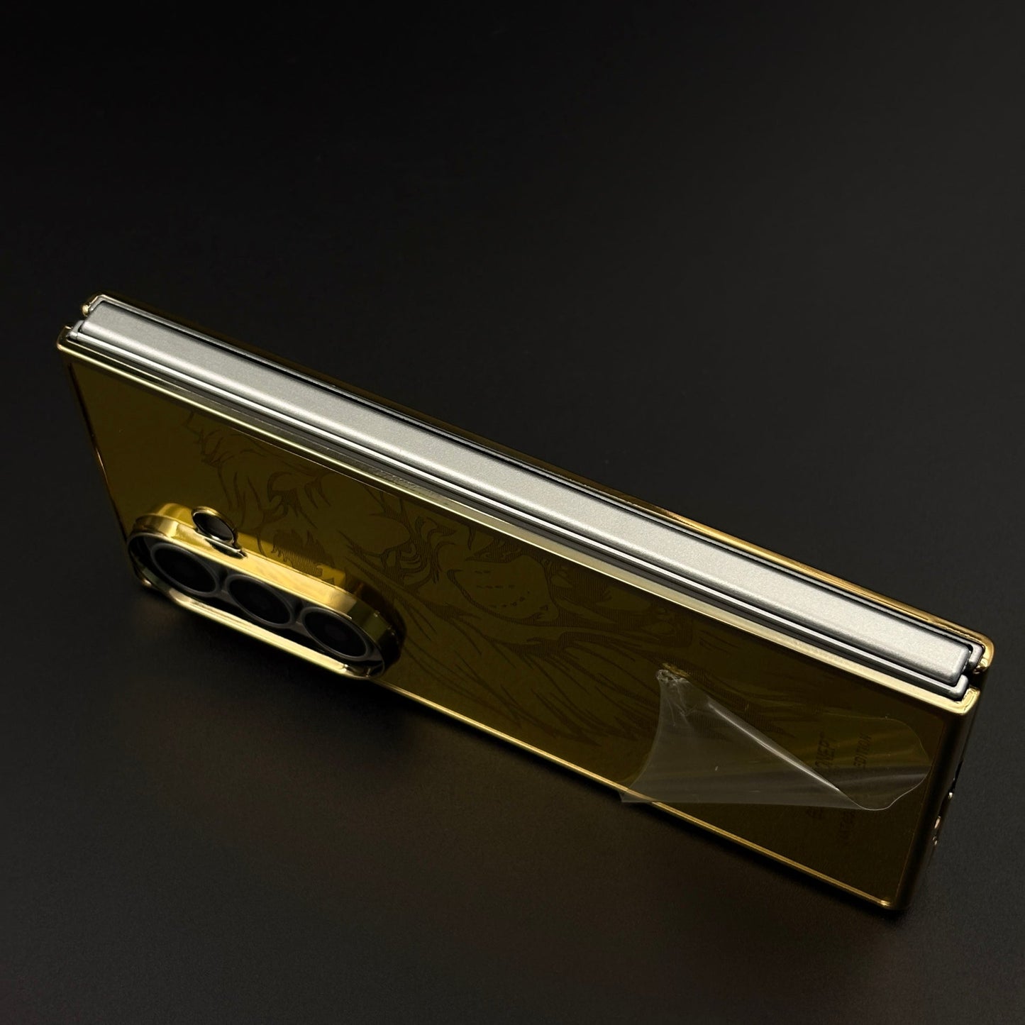 Handcrafted 24K Gold Plated Lion The King Case for Samsung Galaxy Z Fold 8 Ultra | Luxury Limited Edition Cover