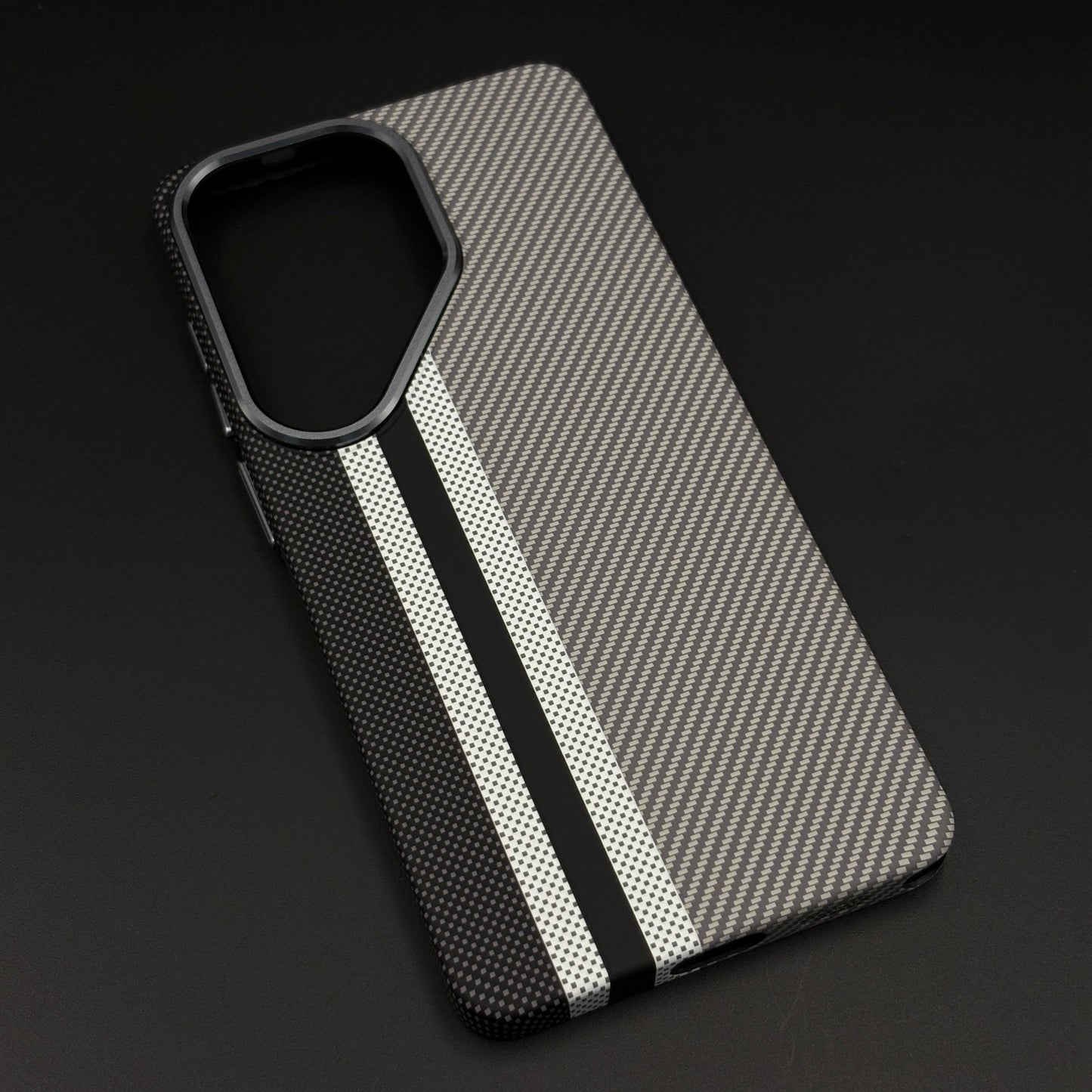 Aramid Texture Case Stripe Pattern Gray for Samsung Galaxy S26 Ultra Carbon Fibre Feel | Hidden MagSafe | Ultra Slim Fit