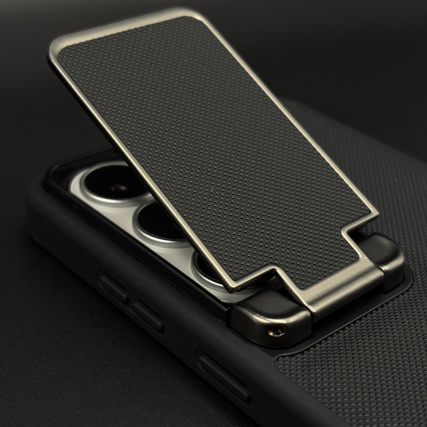 Dotted Leather Feel Case with Foldable Stand for Samsung Galaxy S26 Ultra | Premium Grip | Kickstand Style