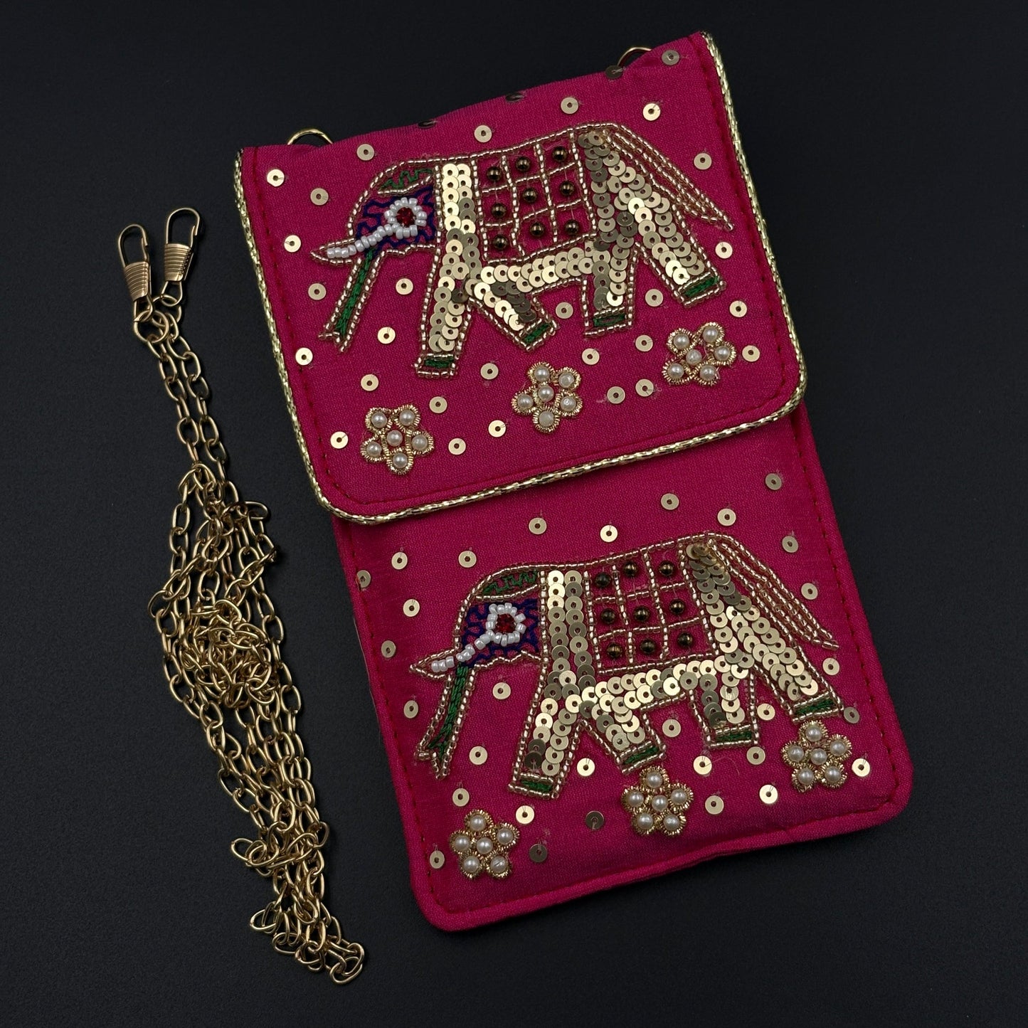 Festive Raksha Bandhan Royal Elephant Universal Mobile Pouch with Sling