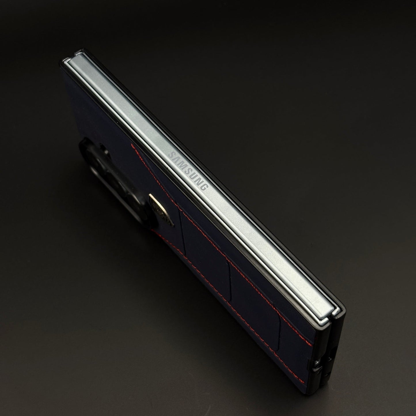 FR Stitched PU Leather Blue Case for Samsung Galaxy Z Fold 7 | Luxury Protective Edition