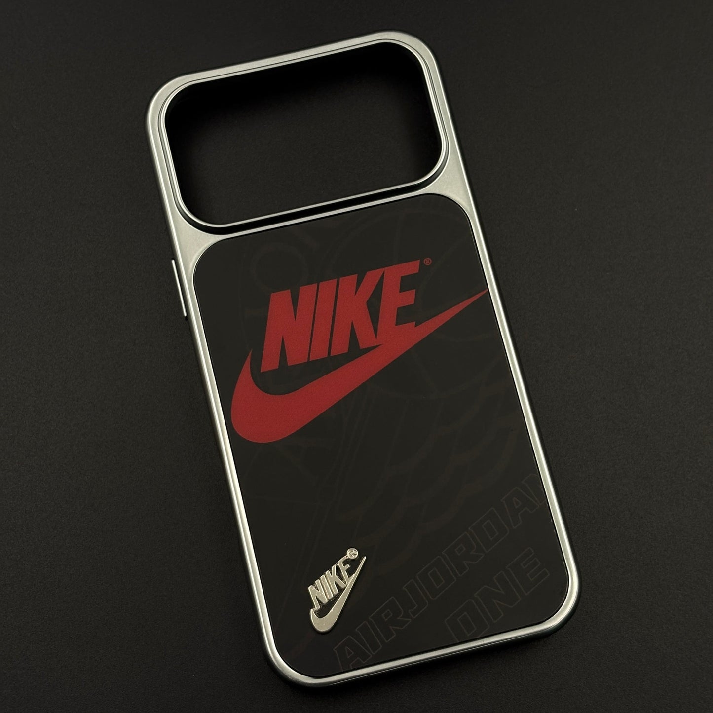 Luxury Sport Brand Black Case with Metallic Emblem for iPhone 17 Series
