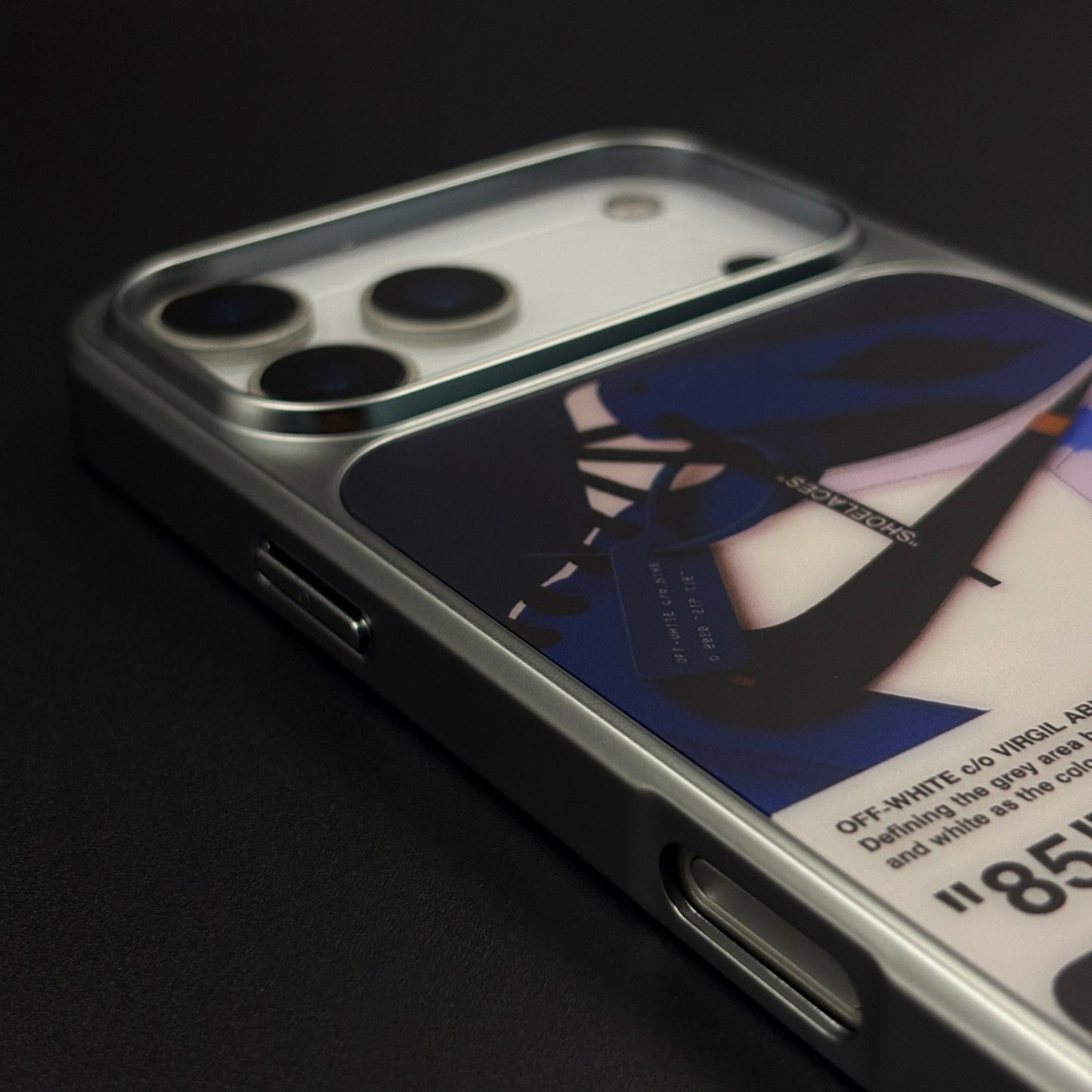 Luxury Sport Brand AIR Graphic Case with Metallic Emblem for iPhone 17 Series