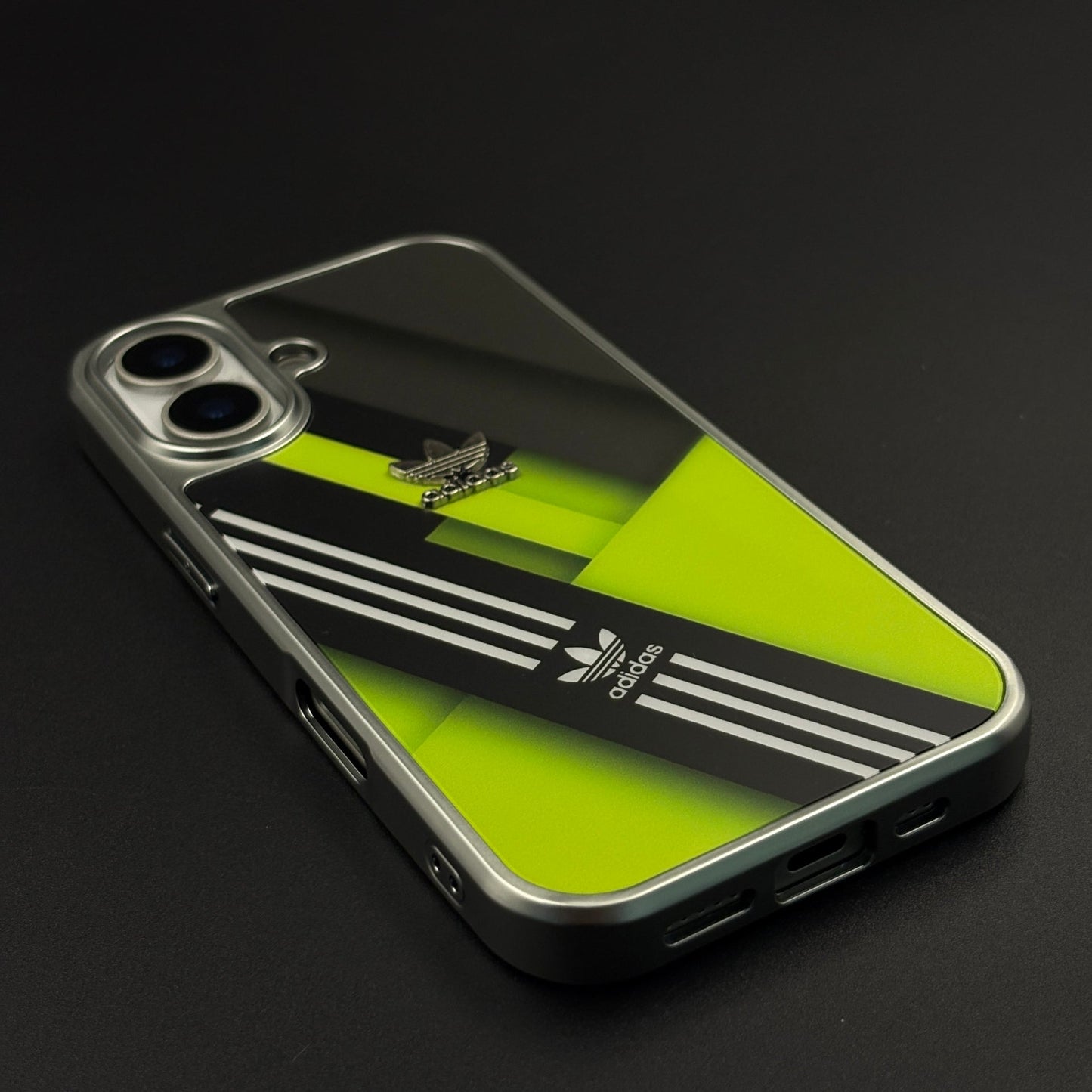 Luxury Sport-Brand Neon Sprint Case with Metal-Style Frame for iPhone 17