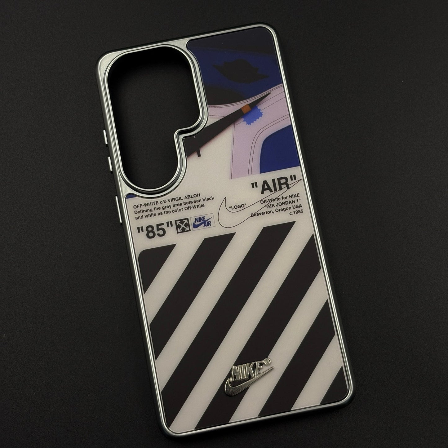 Luxury Sport Brand AIR Graphic Case with Metallic Emblem for Samsung Galaxy S26 Ultra