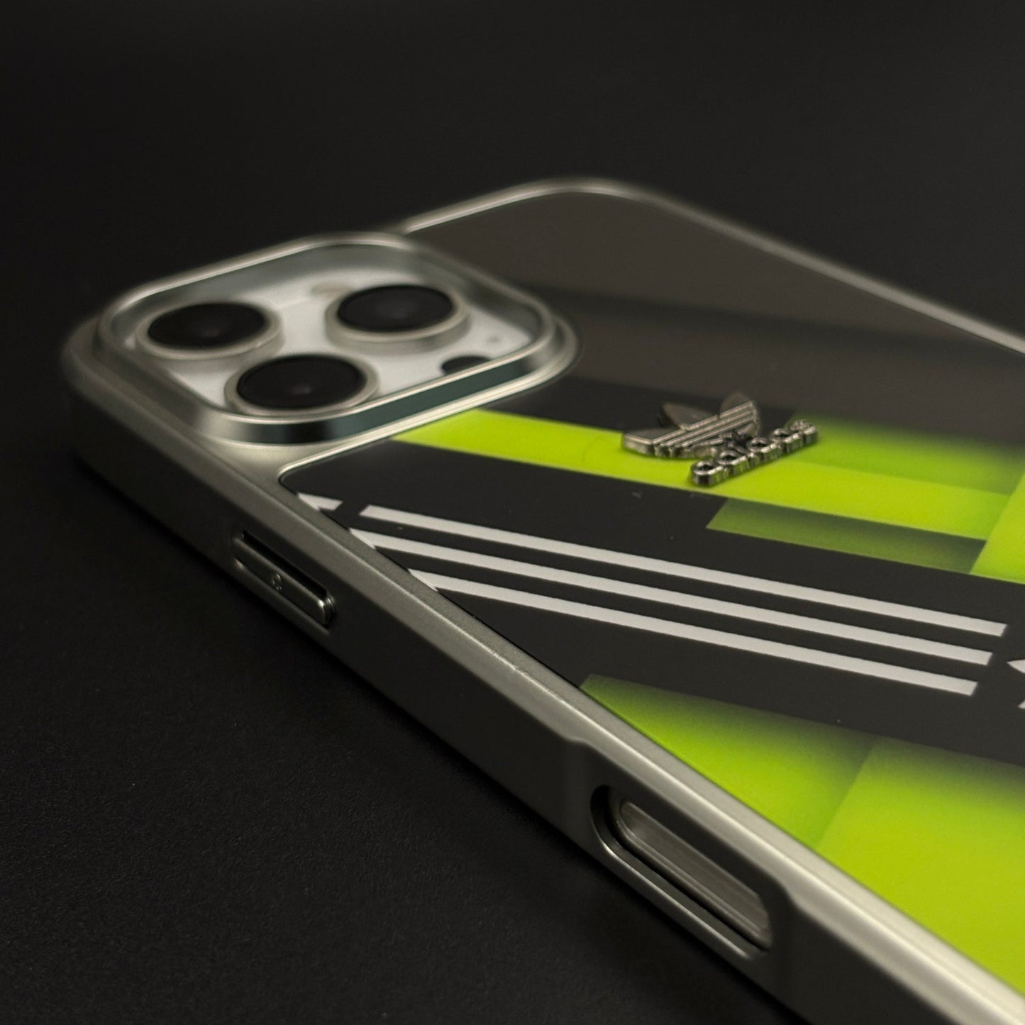 Luxury Sport-Brand Neon Sprint Case with Metal-Style Frame for iPhone 16 Pro Max