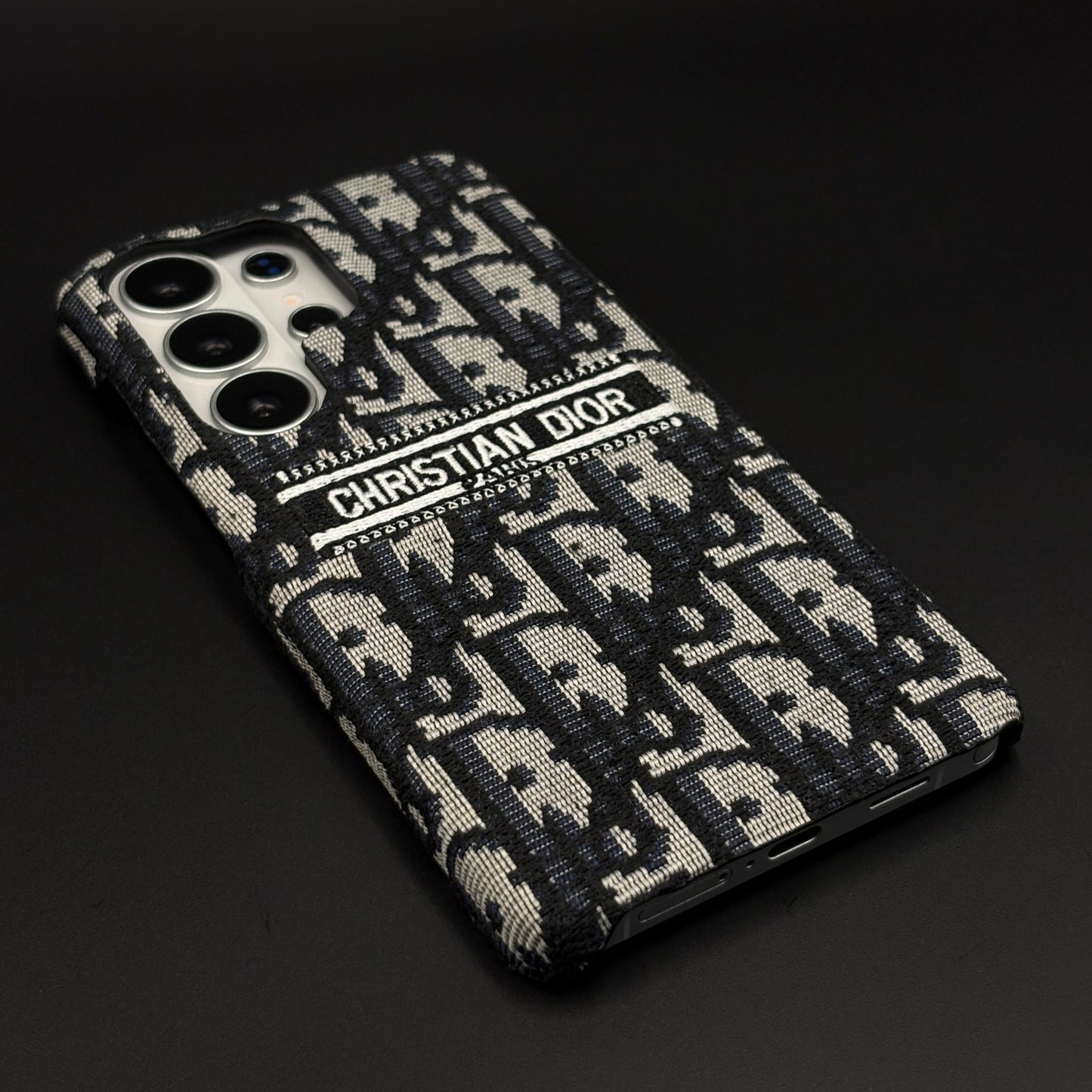 Luxury Monogram Fabric Mobile Case Cover for Samsung Galaxy S26 Ultra
