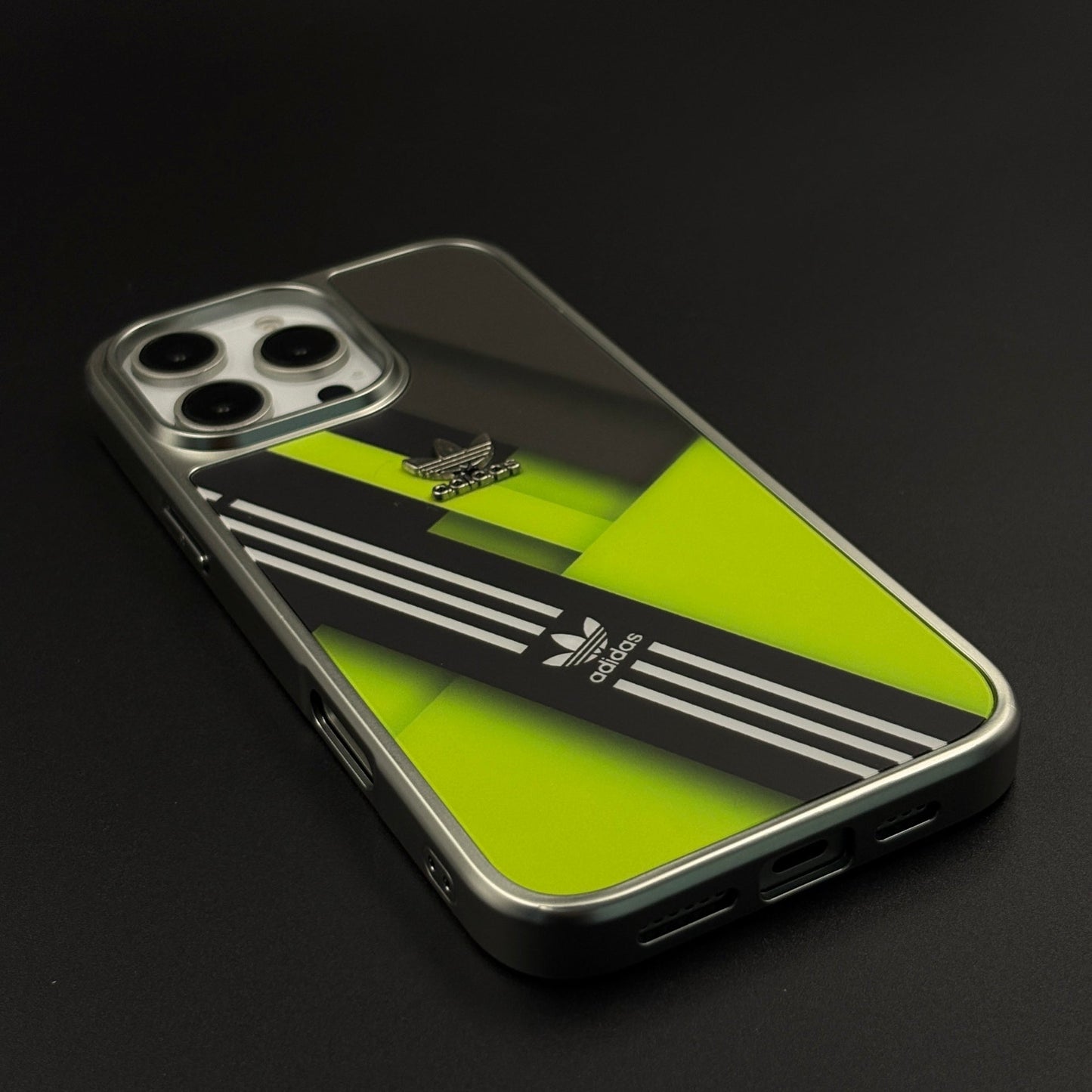 Luxury Sport-Brand Neon Sprint Case with Metal-Style Frame for iPhone 16 Pro Max