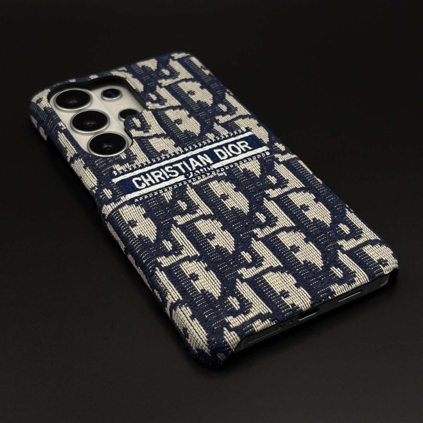 Luxury Monogram Fabric Mobile Case Cover for Samsung Galaxy S26 Ultra