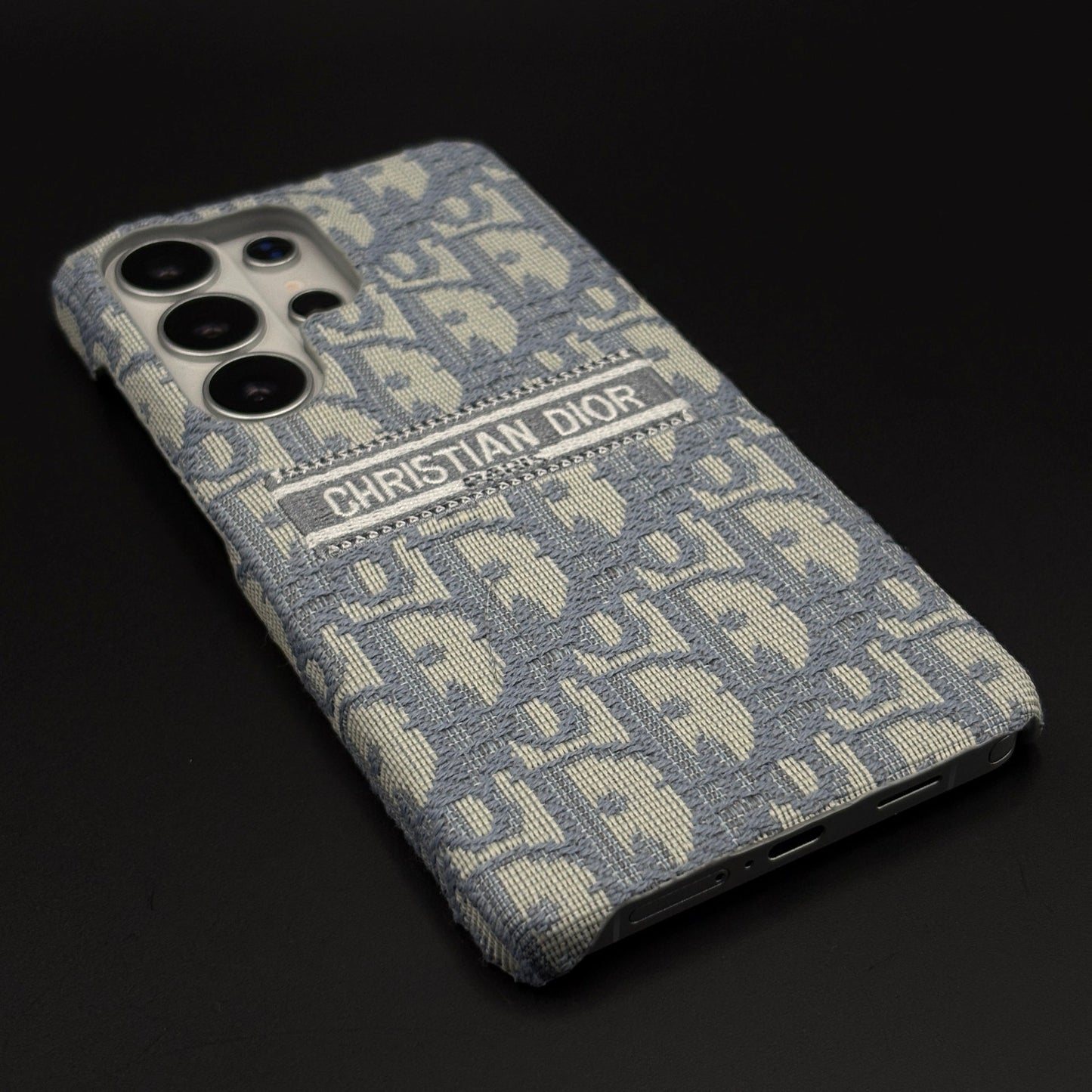 Luxury Monogram Fabric Mobile Case Cover for Samsung Galaxy S26 Ultra