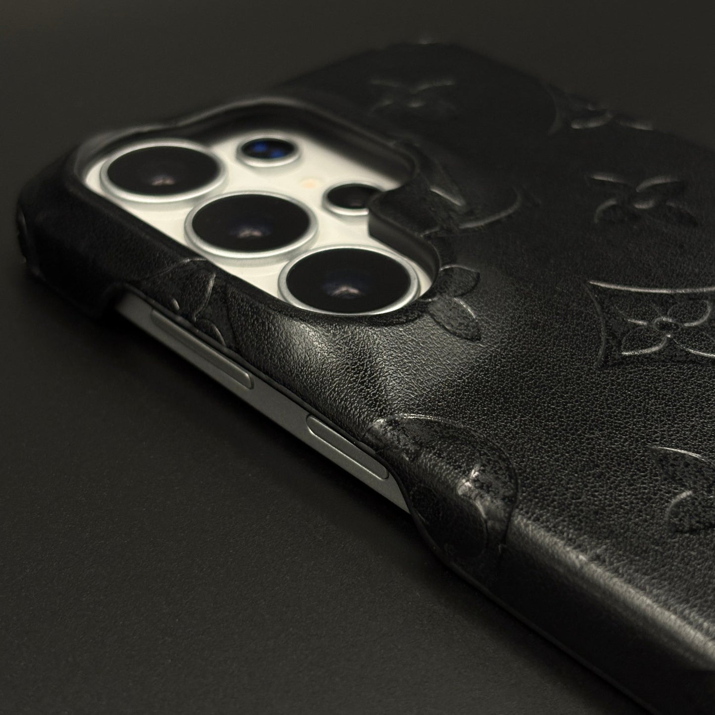 Branded Embossed Monogram Leather Texture Mobile Case Cover for Samsung Galaxy S26 Ultra