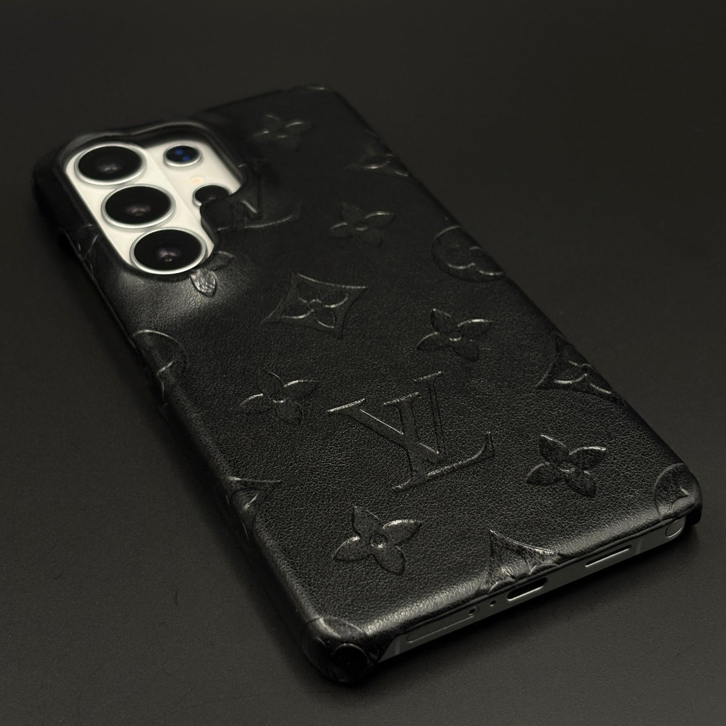 Branded Embossed Monogram Leather Texture Mobile Case Cover for Samsung Galaxy S26 Ultra