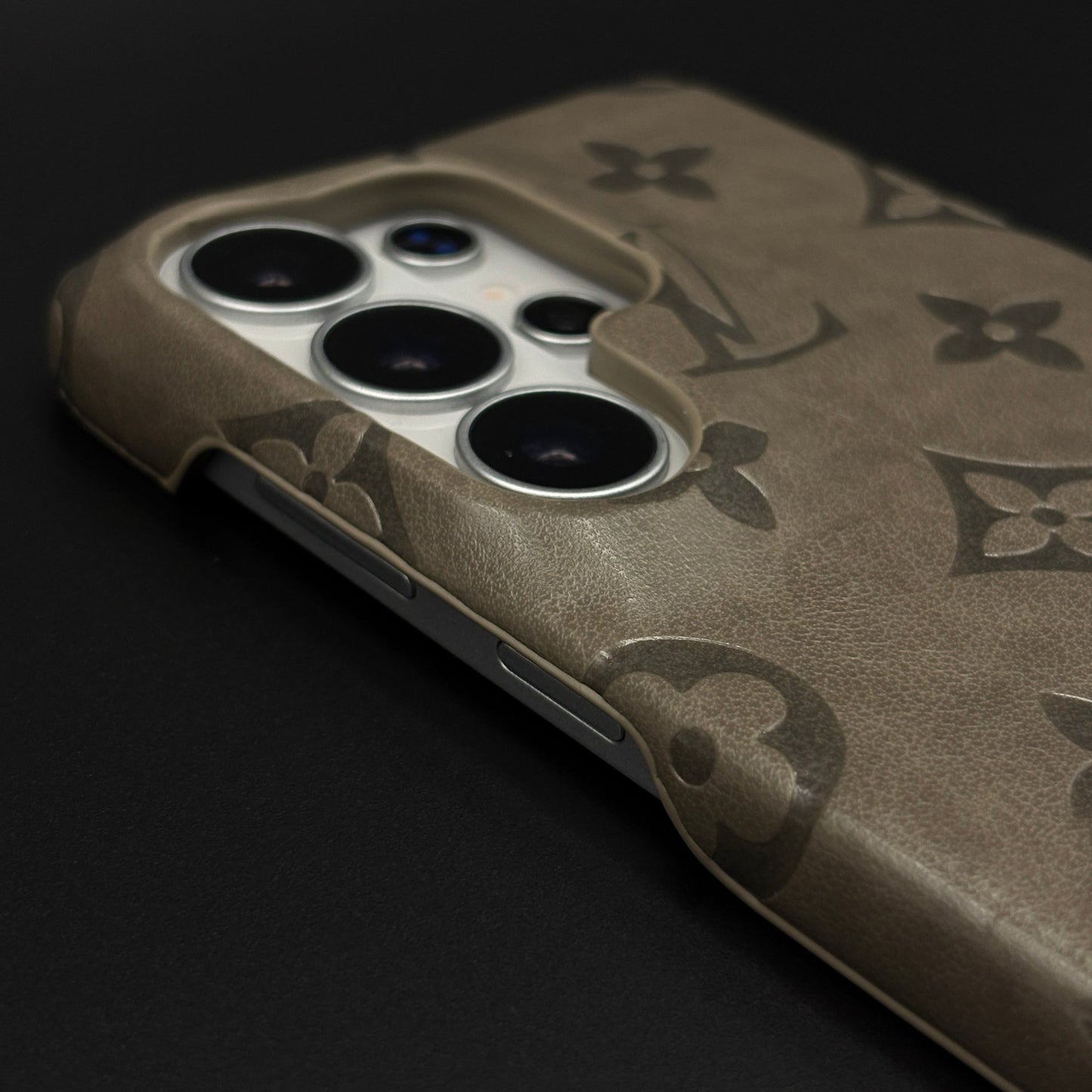 Branded Embossed Monogram Leather Texture Mobile Case Cover for Samsung Galaxy S26 Ultra