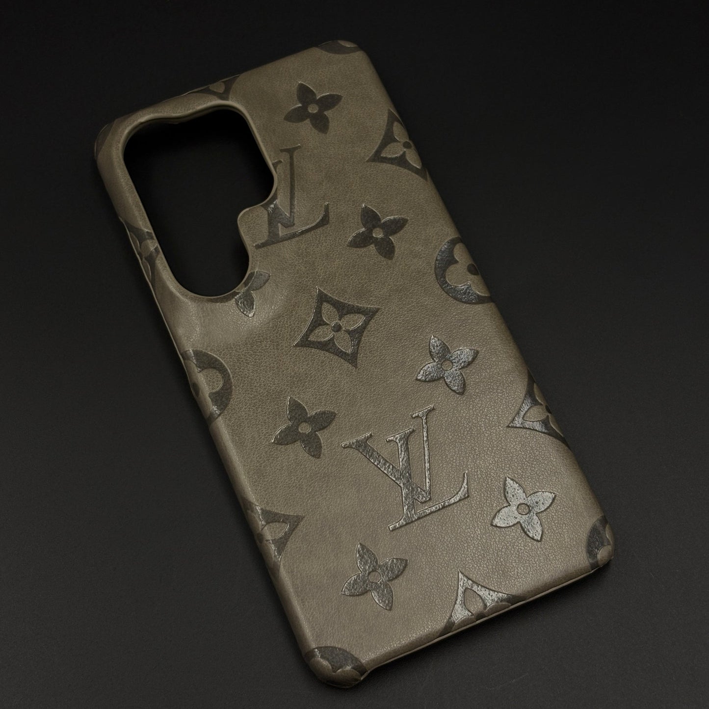 Branded Embossed Monogram Leather Texture Mobile Case Cover for Samsung Galaxy S26 Ultra