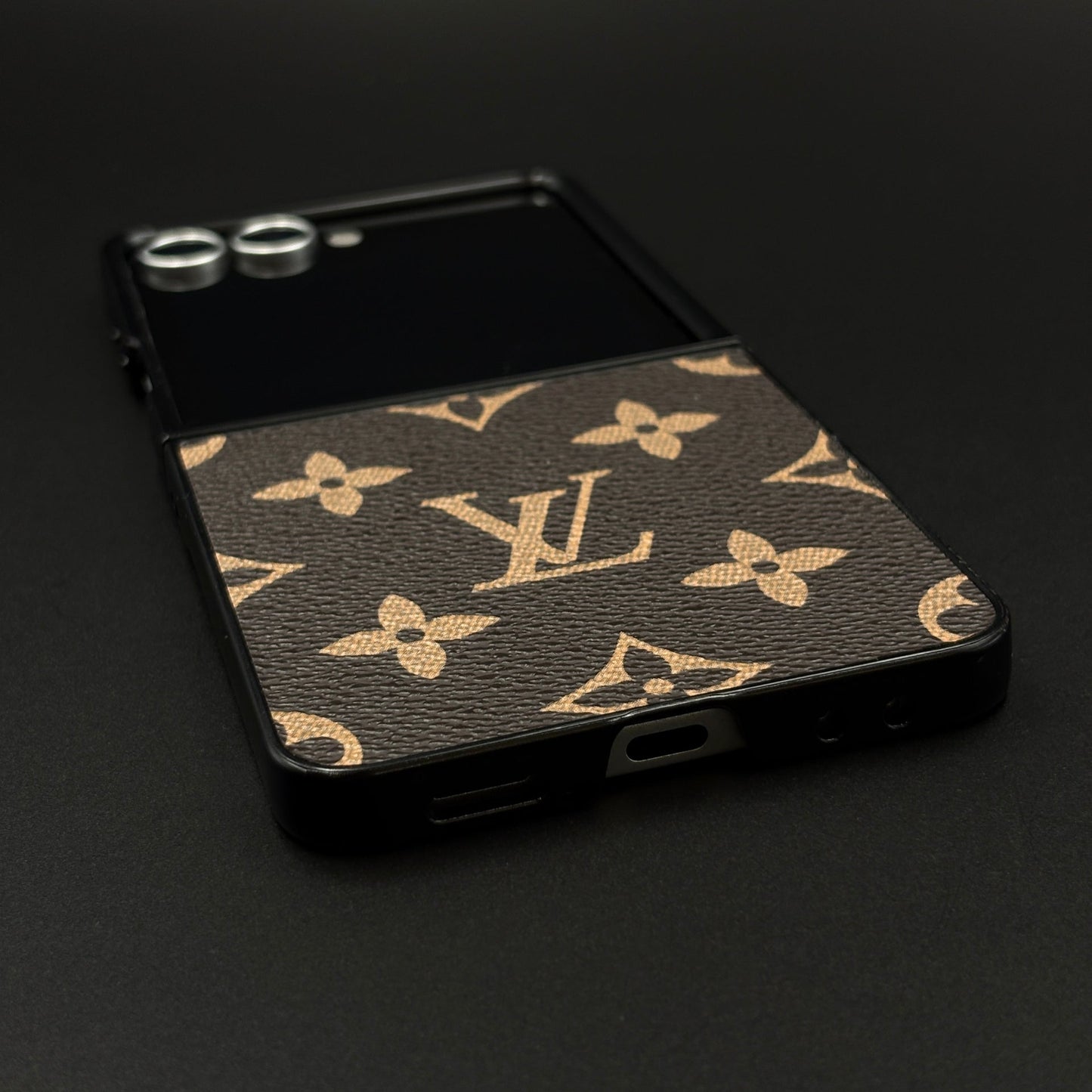 Luxury Brand PU Leather Brand Pattern Case for Samsung Galaxy Z Flip 7 | Designer Protective Cover