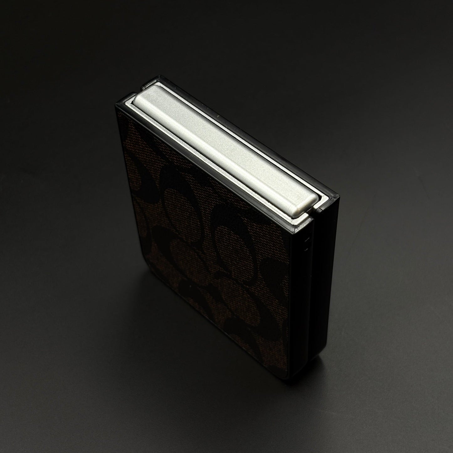 CC Pattern PU Leather Case Cover for Samsung Galaxy Z Flip 7 | Iconic Luxury Brand | Slim Designer Fit