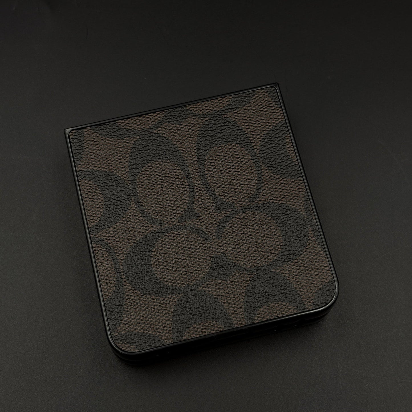 CC Pattern PU Leather Case Cover for Samsung Galaxy Z Flip 7 | Iconic Luxury Brand | Slim Designer Fit
