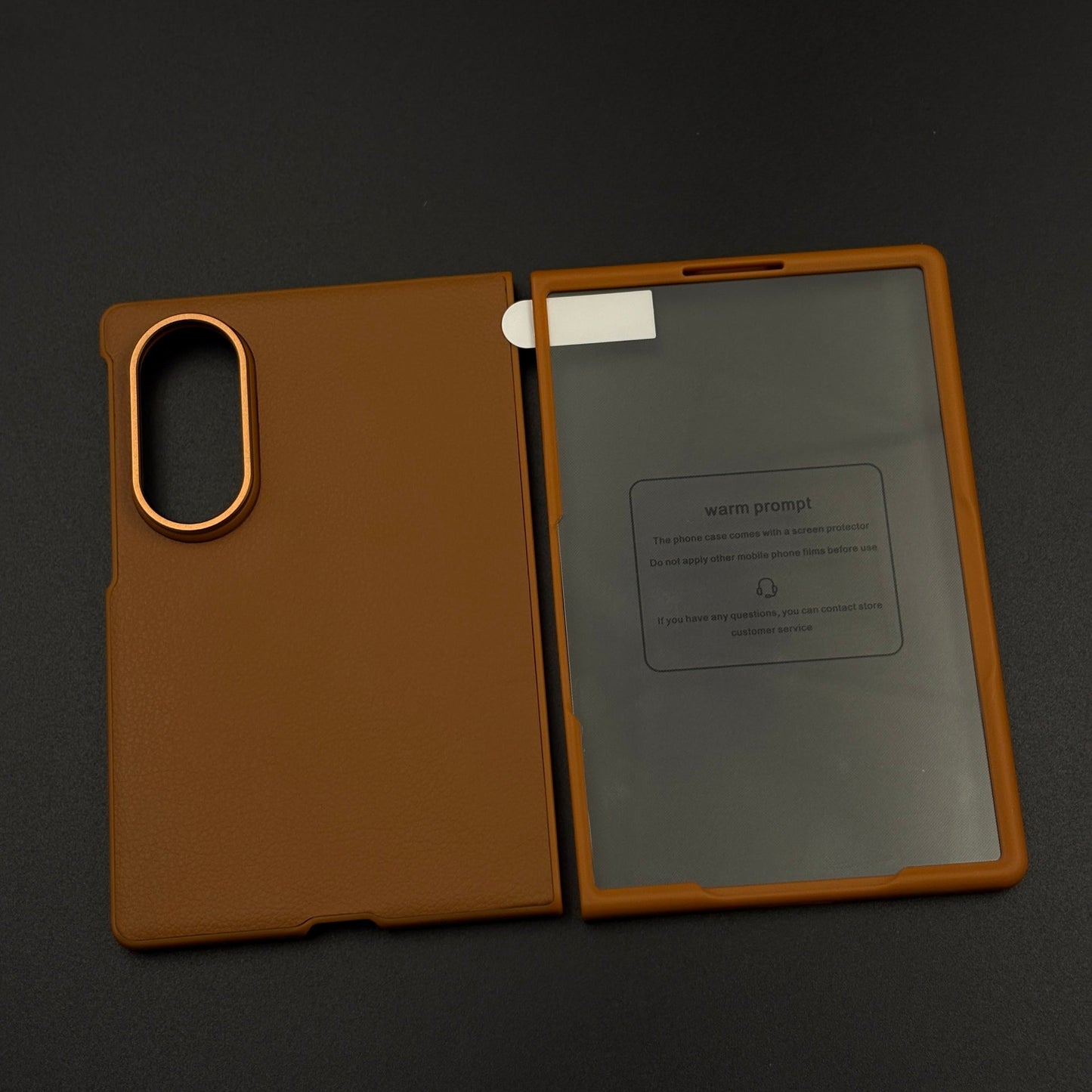 Leather Full-Cover Case with Built-In Screen Protector for Samsung Galaxy Z Fold 8
