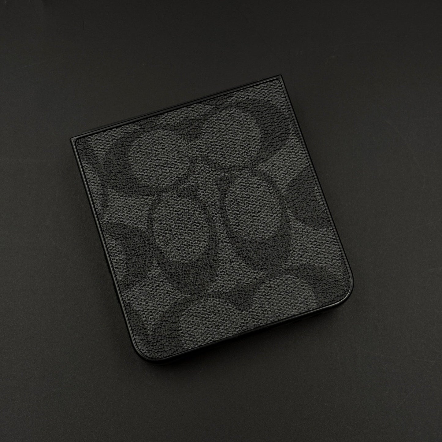 CC Pattern PU Leather Case Cover for Samsung Galaxy Z Flip 7 | Iconic Luxury Brand | Slim Designer Fit