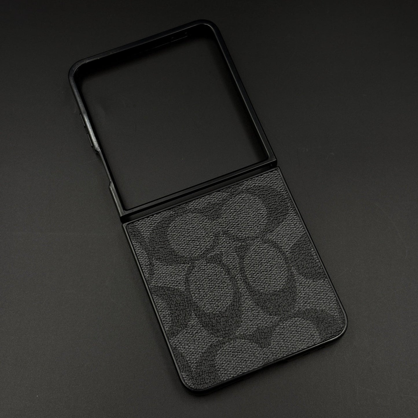 CC Pattern PU Leather Case Cover for Samsung Galaxy Z Flip 7 | Iconic Luxury Brand | Slim Designer Fit