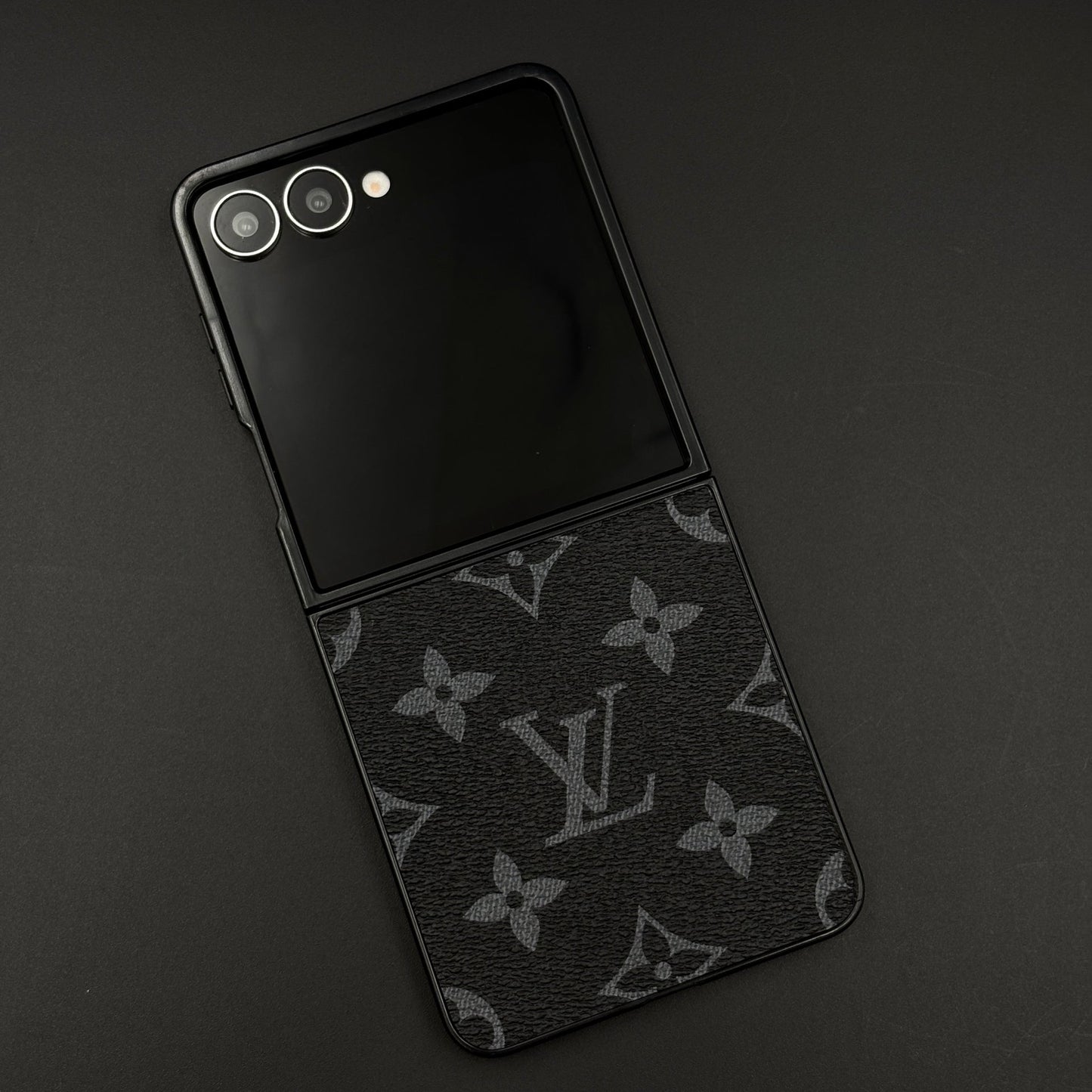 Luxury Brand PU Leather Brand Pattern Case for Samsung Galaxy Z Flip 7 | Designer Protective Cover