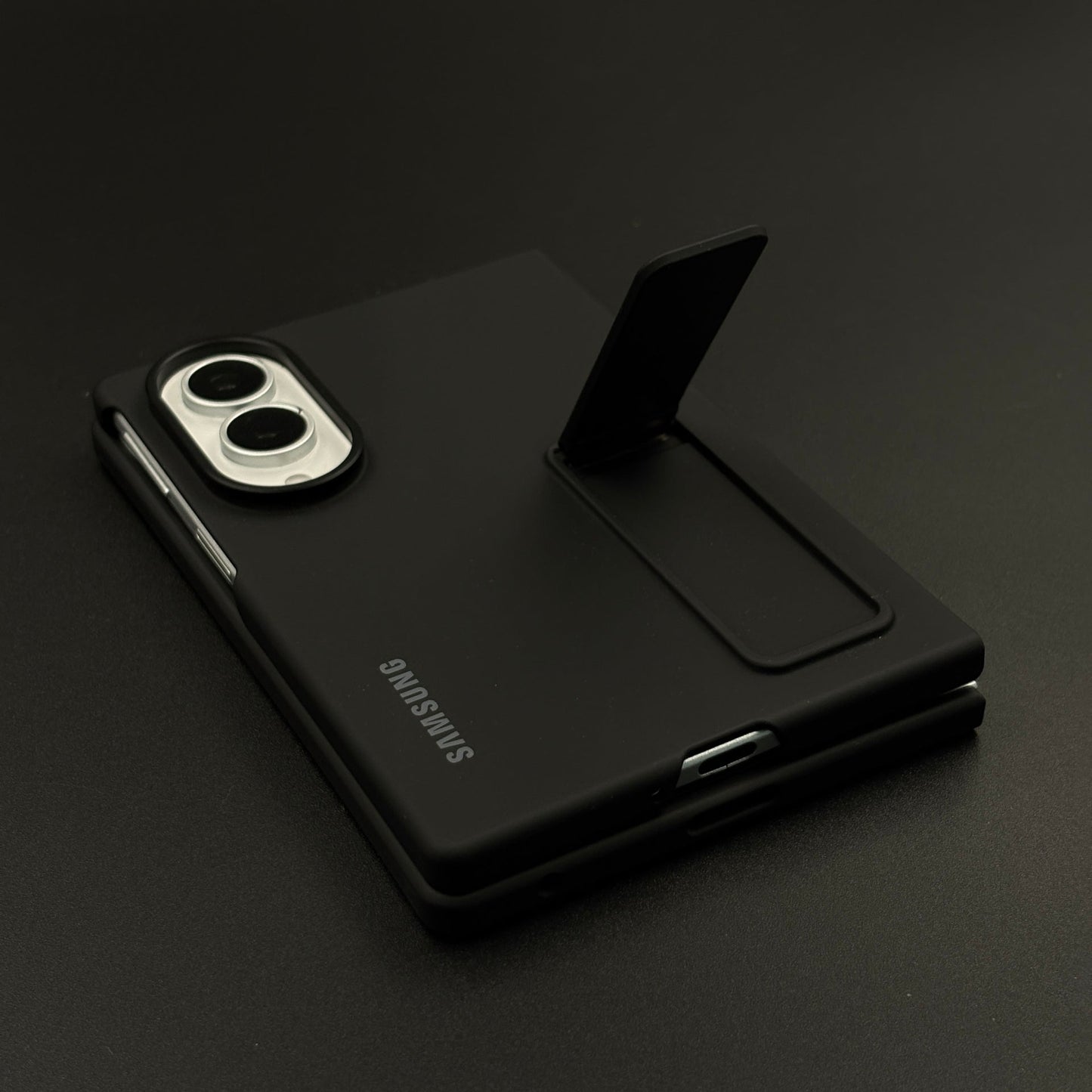 Silk-Feel Silicone Kickstand Case for Samsung Galaxy Z Fold 8