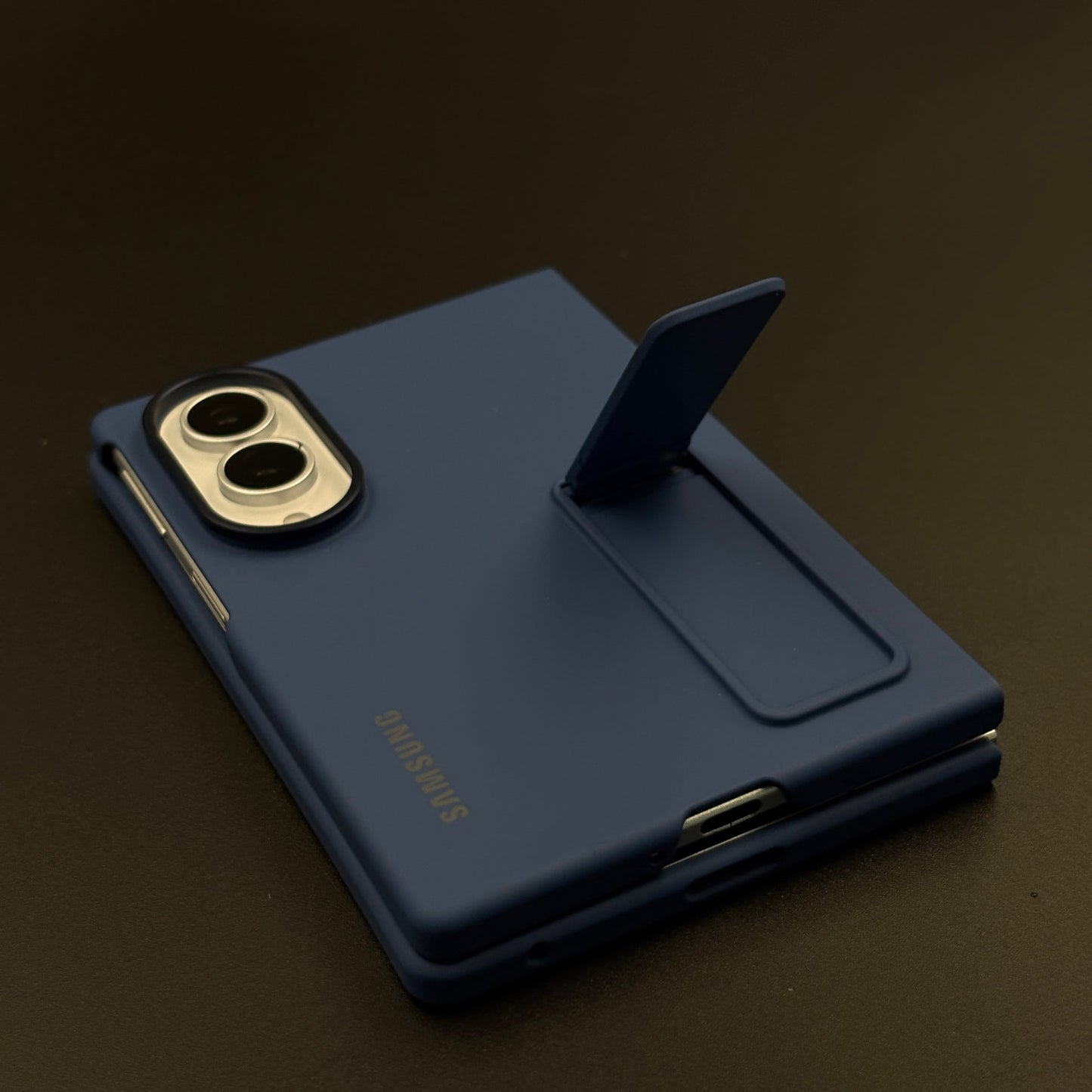 Silk-Feel Silicone Kickstand Case for Samsung Galaxy Z Fold 8