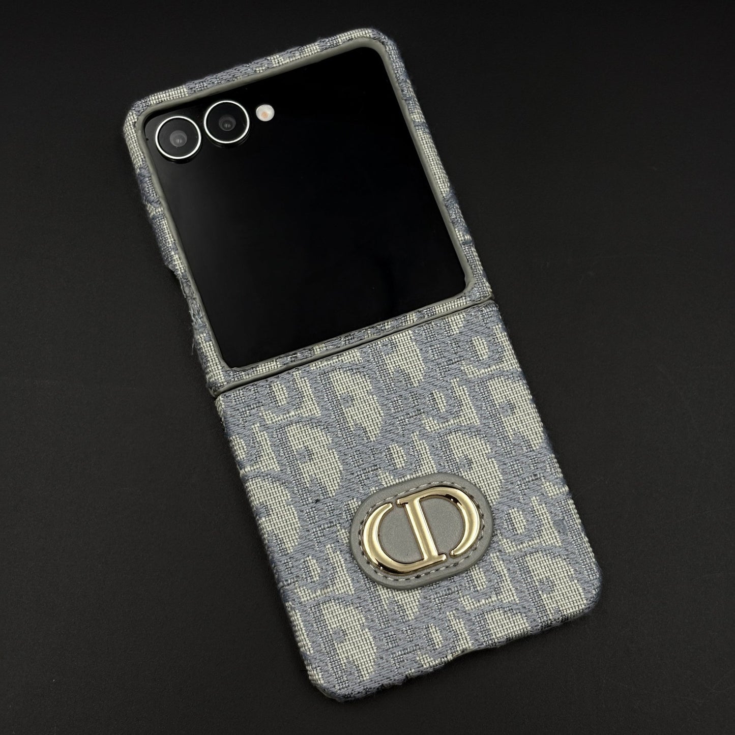 Embroidered Fabric CD Case for Samsung Galaxy Z Flip 7 | Premium Designer Pattern Cover