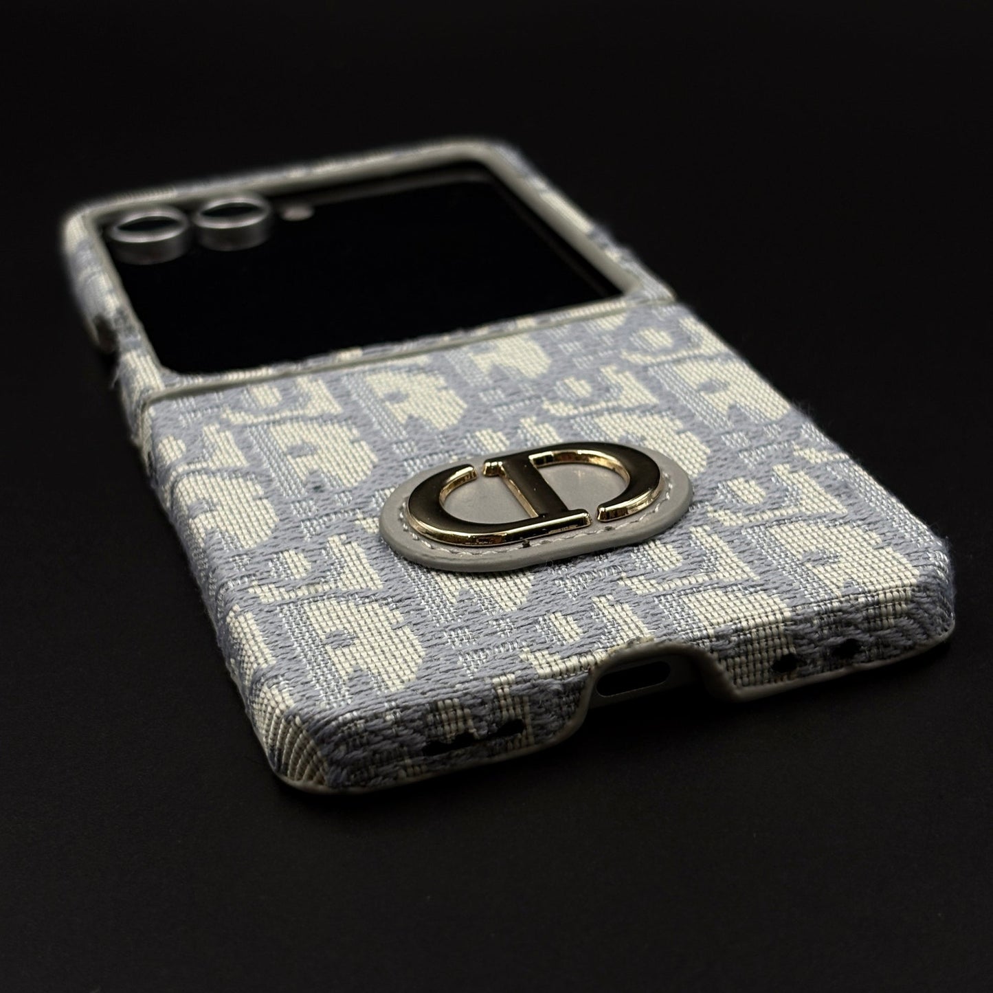 Embroidered Fabric CD Case for Samsung Galaxy Z Flip 7 | Premium Designer Pattern Cover