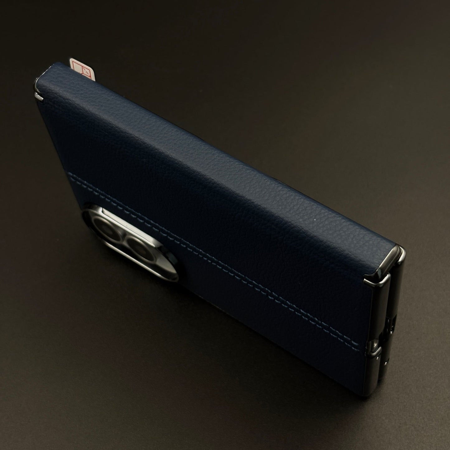 Stitched Leather Hinge Protection Case Cover with Front Screen Guard for Samsung Galaxy Z Fold 8