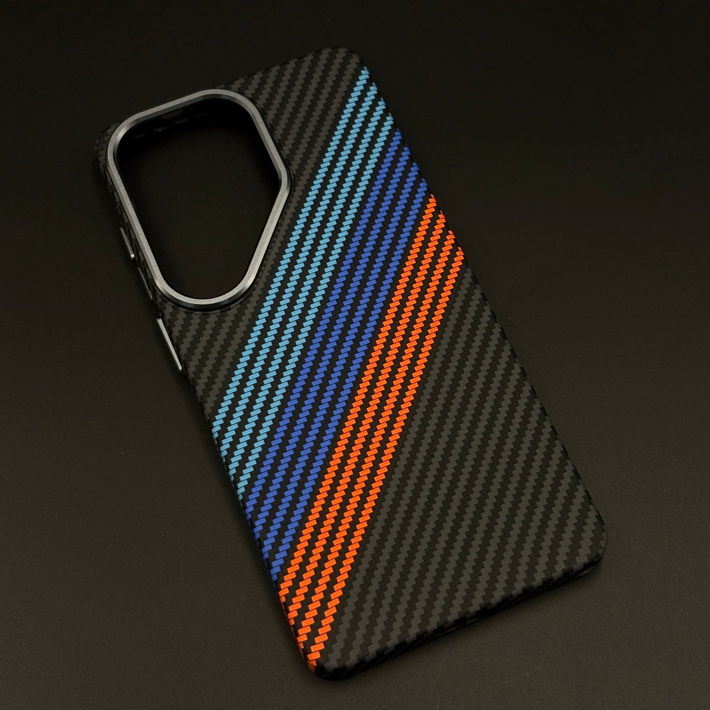 Carbon Fibre Racing Stripe Hidden MagSafe Mobile Case Cover for Samsung Galaxy S26 Ultra