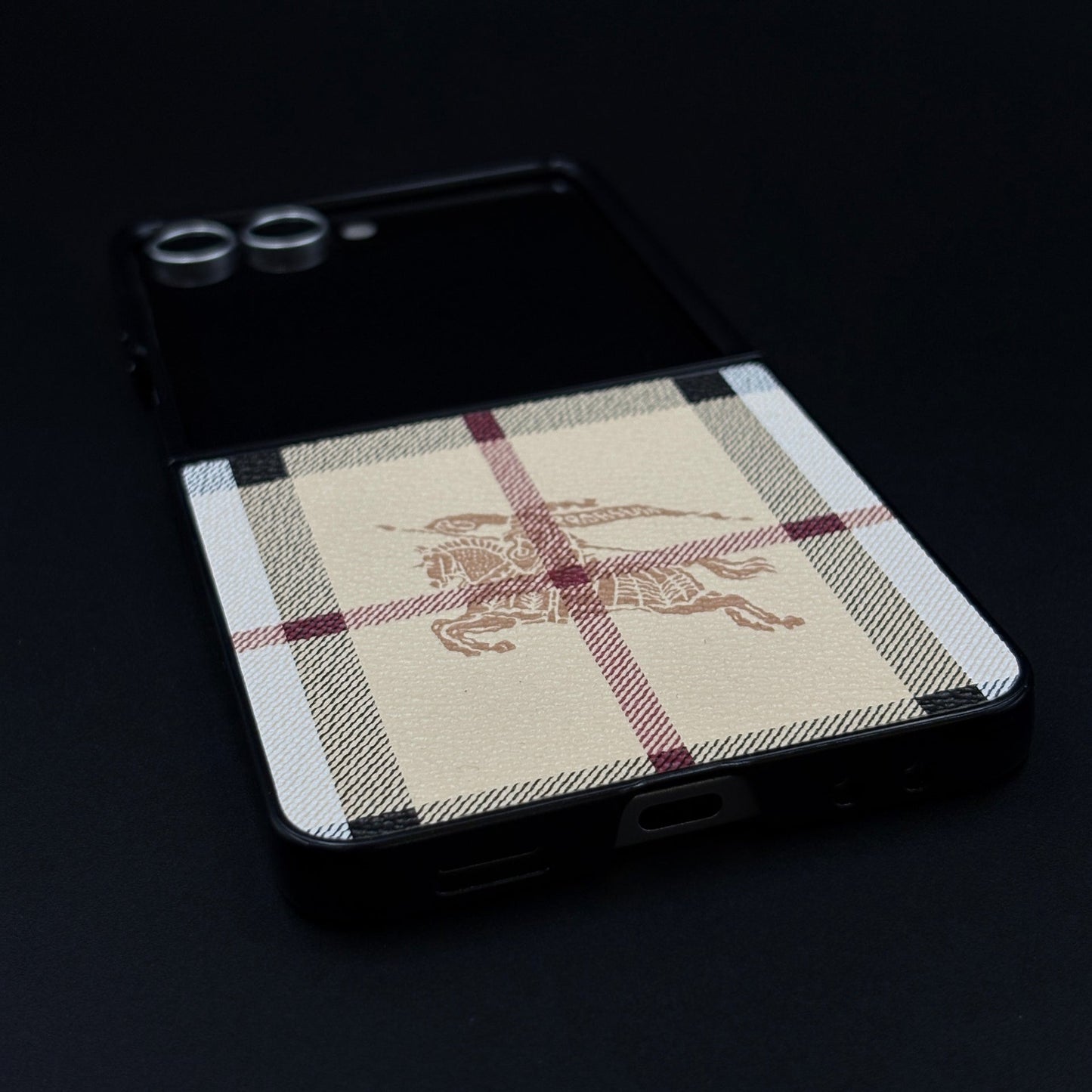 Luxury Brand PU Leather BBRY Case for Samsung Galaxy Z Flip 7 | Designer Protective Cover
