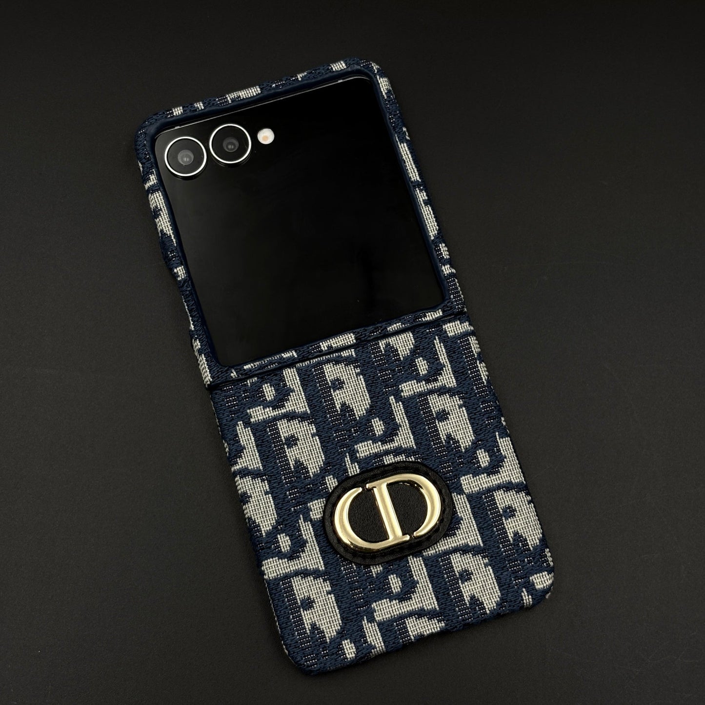 Embroidered Fabric CD Case for Samsung Galaxy Z Flip 7 | Premium Designer Pattern Cover
