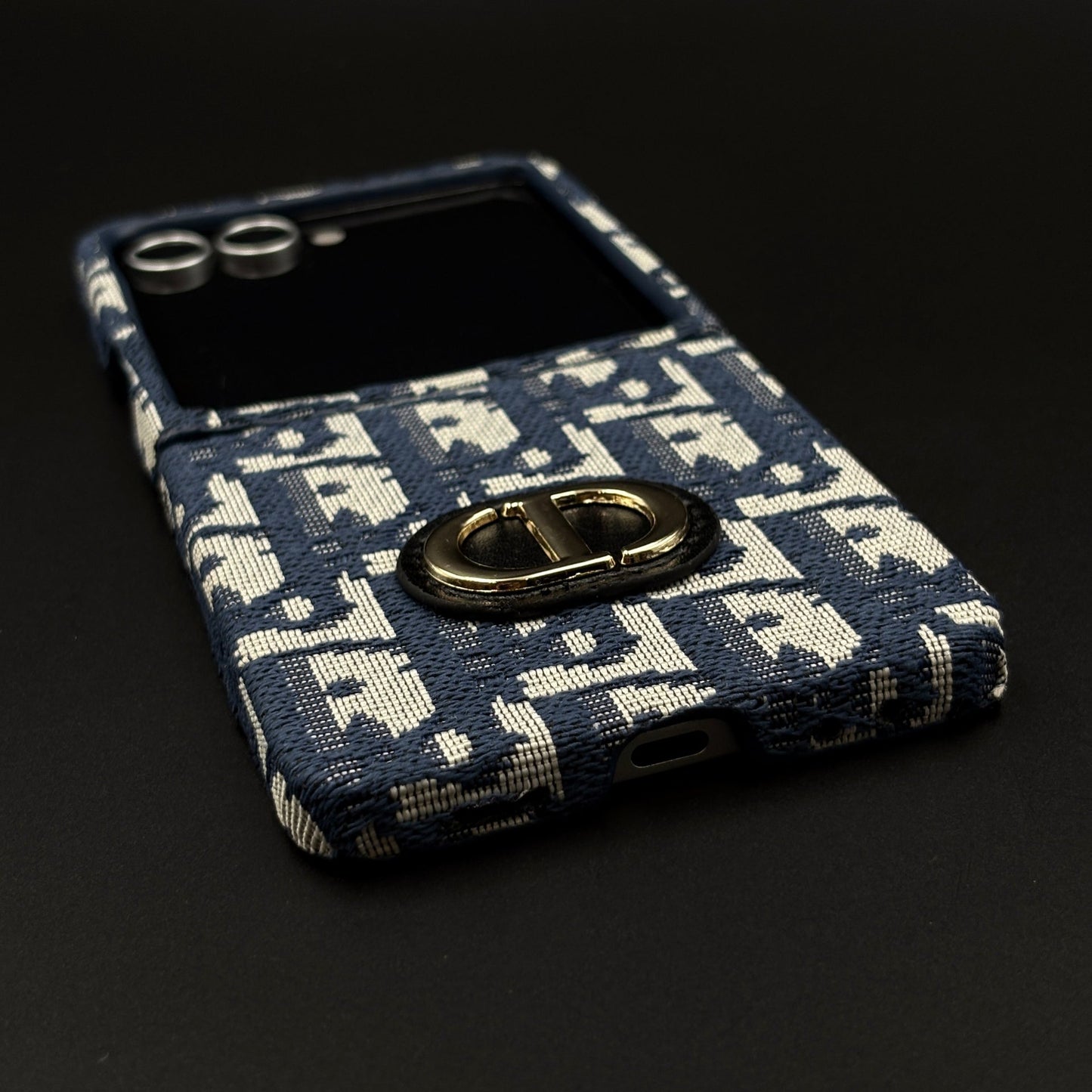Embroidered Fabric CD Case for Samsung Galaxy Z Flip 7 | Premium Designer Pattern Cover