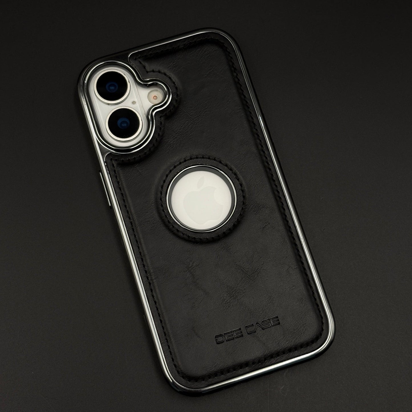 Leather Logo Cut Stitched Mobile Case Cover for iPhone 17