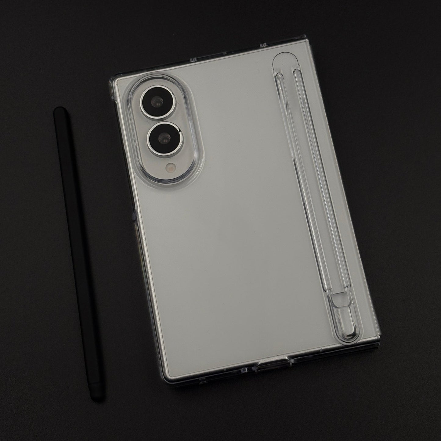 Clear Protective Case with Built-In Pen Holder for Samsung Galaxy Z Fold 8