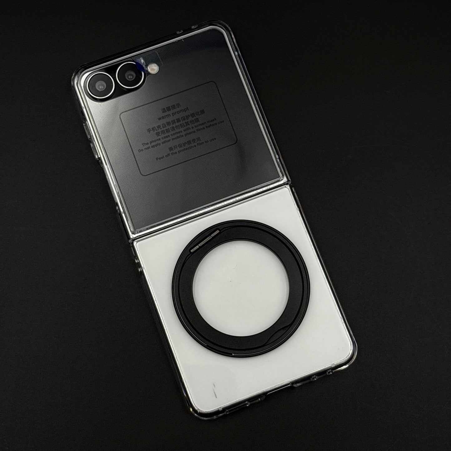 Premium Transparent Case with 360° Rotating Kickstand for Samsung Galaxy Z Flip 7 | No-Yellowing | Sleek Fit