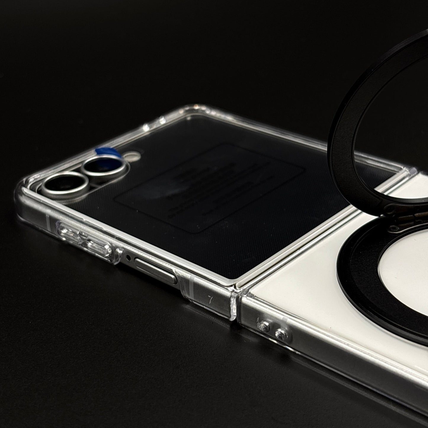 Premium Transparent Case with 360° Rotating Kickstand for Samsung Galaxy Z Flip 7 | No-Yellowing | Sleek Fit