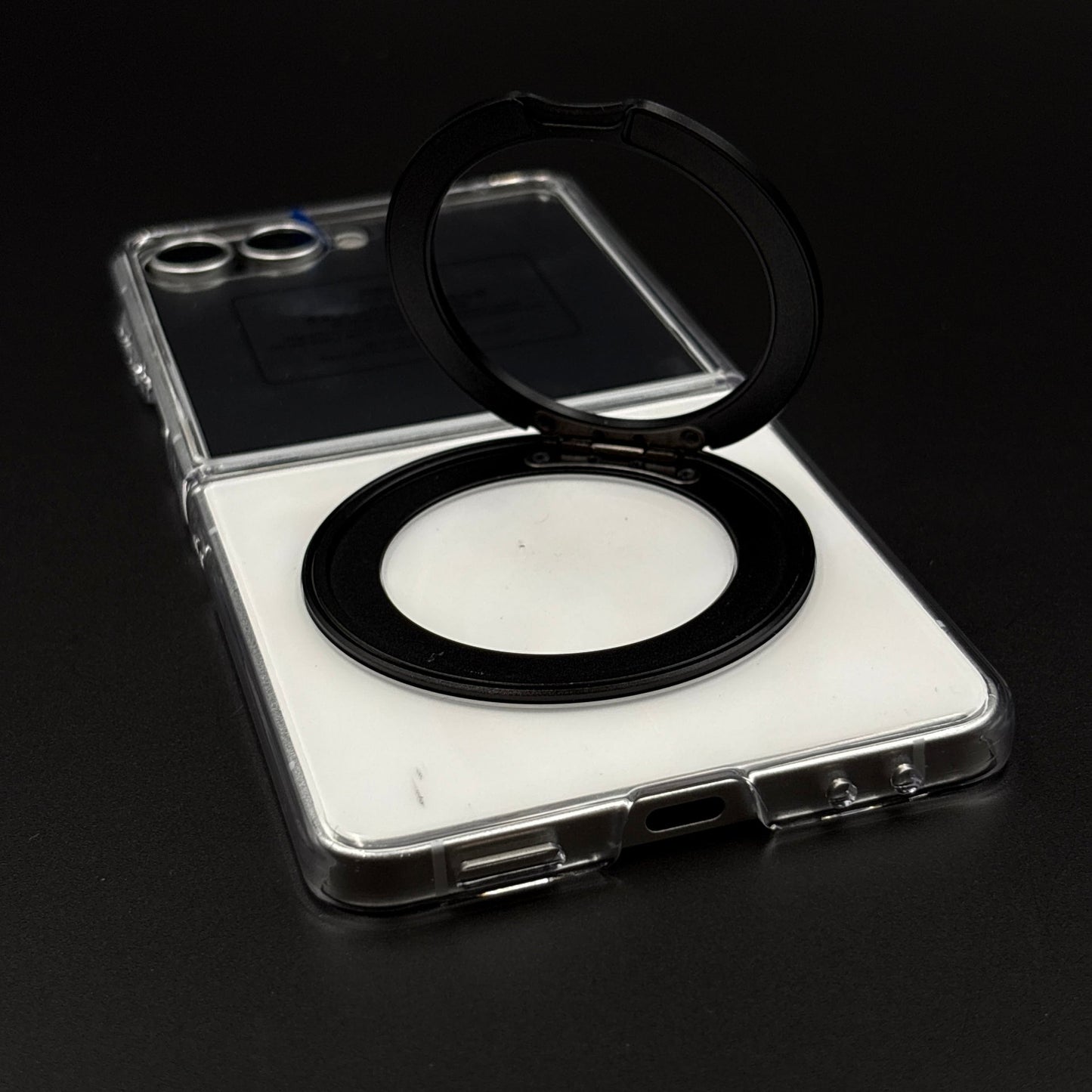 Premium Transparent Case with 360° Rotating Kickstand for Samsung Galaxy Z Flip 7 | No-Yellowing | Sleek Fit