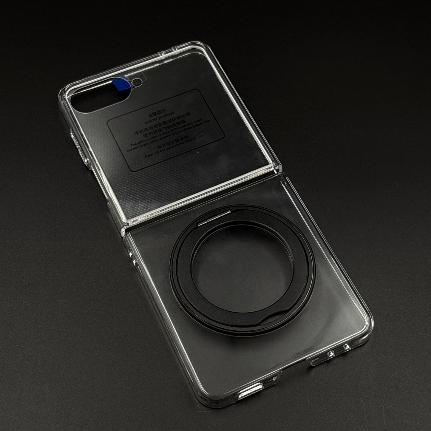 Premium Transparent Case with 360° Rotating Kickstand for Samsung Galaxy Z Flip 7 | No-Yellowing | Sleek Fit