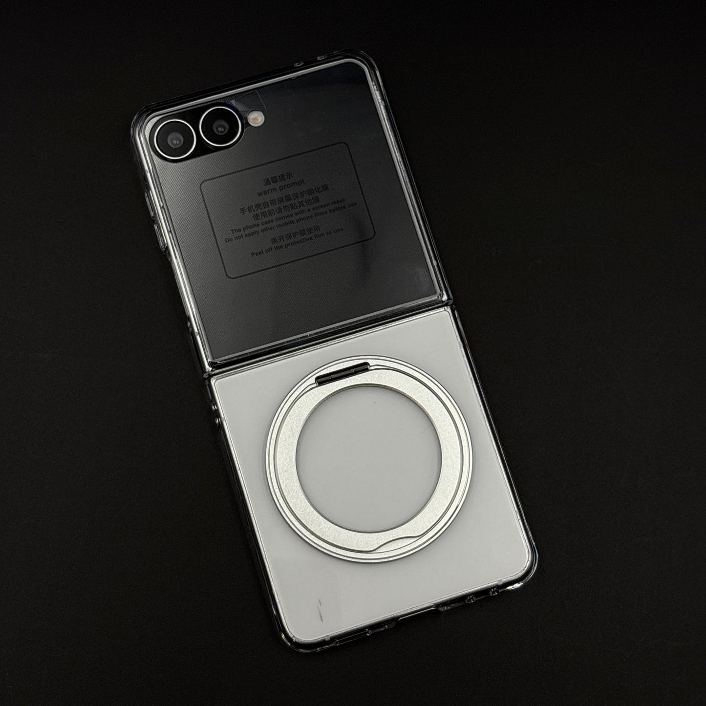 Premium Transparent Case with 360° Rotating Kickstand for Samsung Galaxy Z Flip 7 | No-Yellowing | Sleek Fit