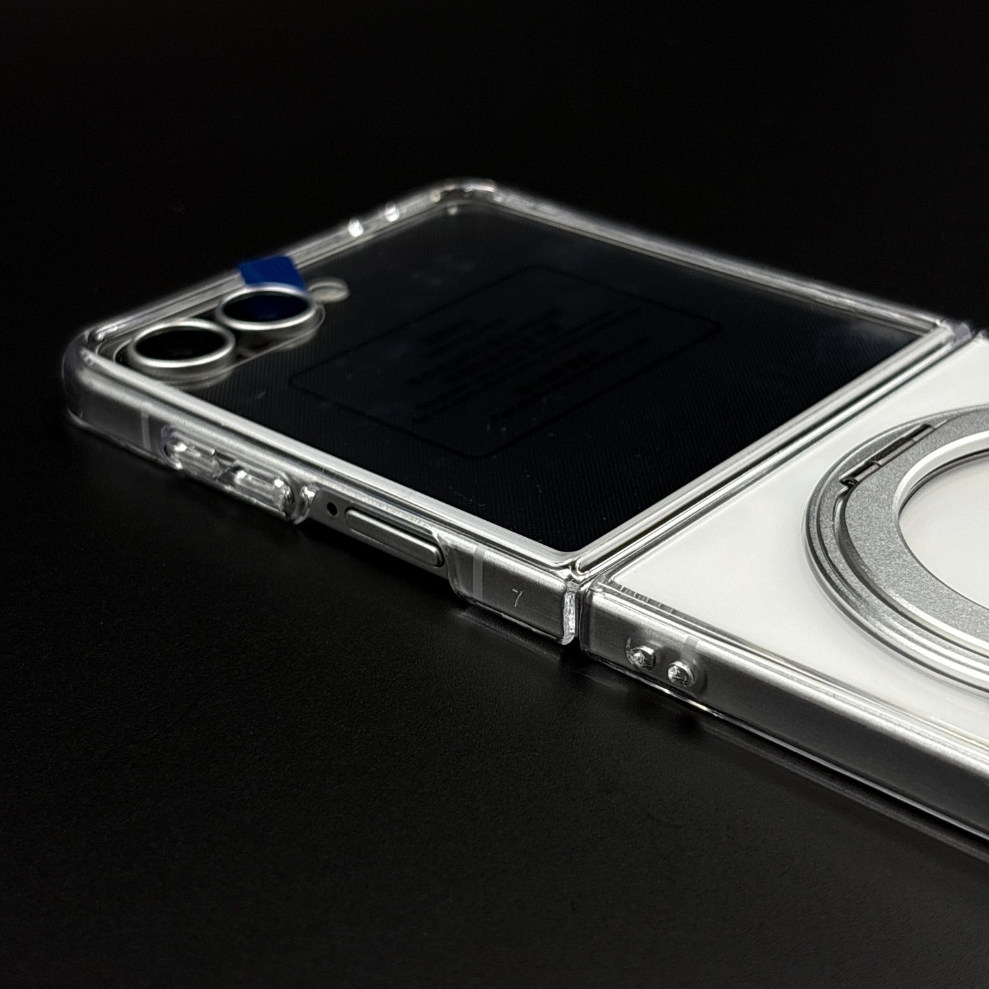 Premium Transparent Case with 360° Rotating Kickstand for Samsung Galaxy Z Flip 7 | No-Yellowing | Sleek Fit