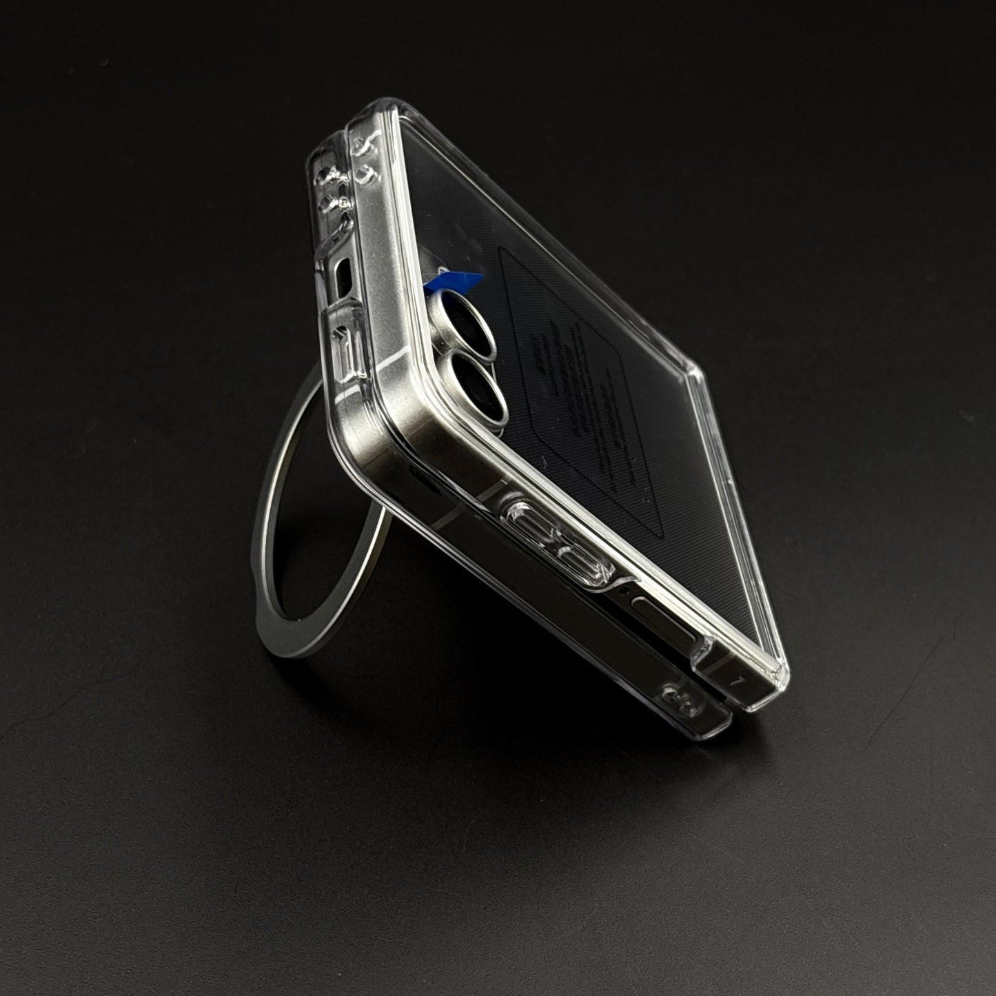 Premium Transparent Case with 360° Rotating Kickstand for Samsung Galaxy Z Flip 7 | No-Yellowing | Sleek Fit