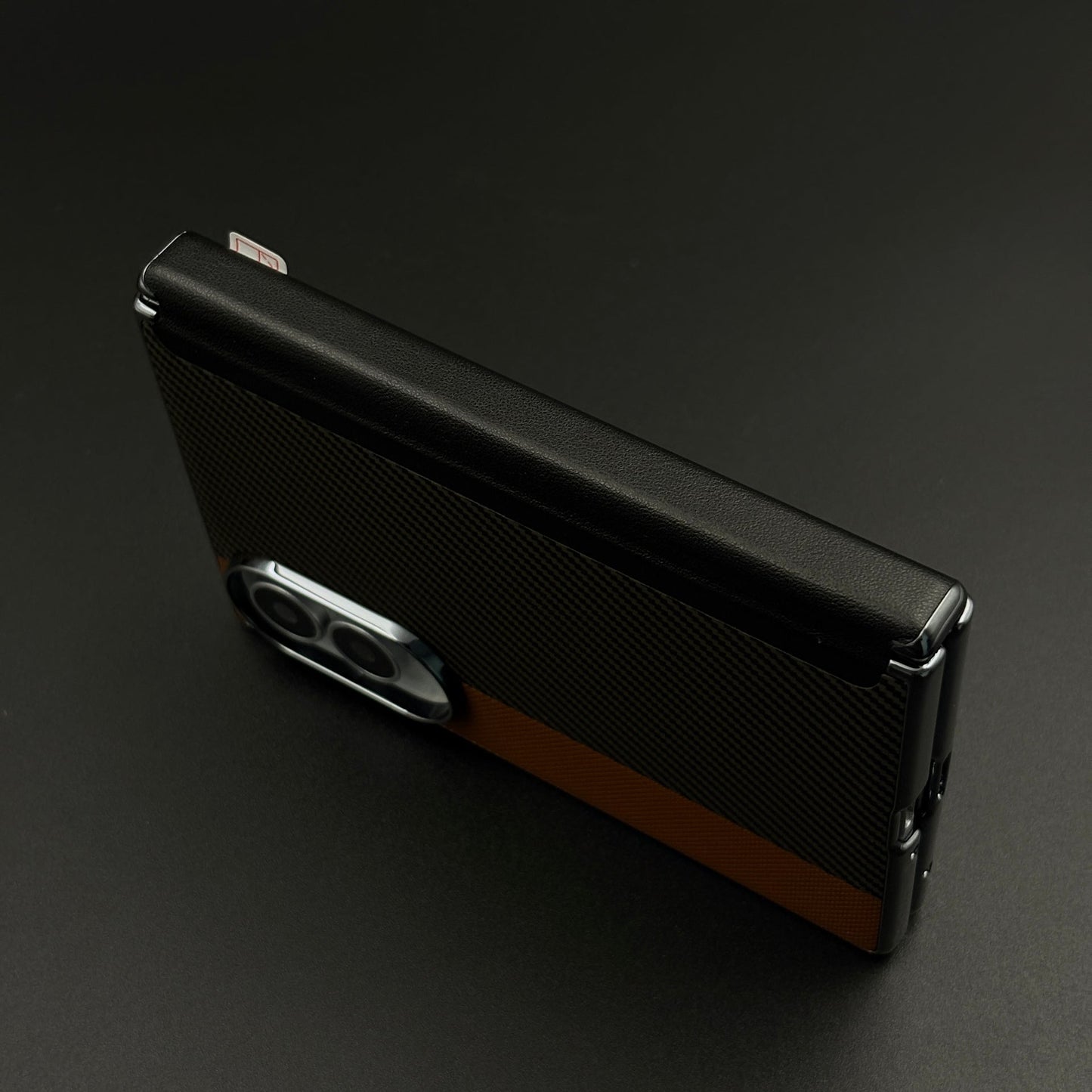 Dual Tone Carbon Fiber Hinge Protection Case for Samsung Galaxy Z Fold 8 | Front Screen Protector